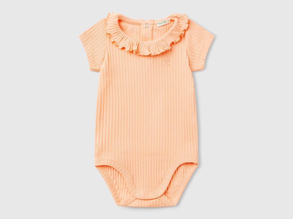 Body con colletto in cotone stretch