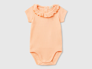 Body con colletto in cotone stretch