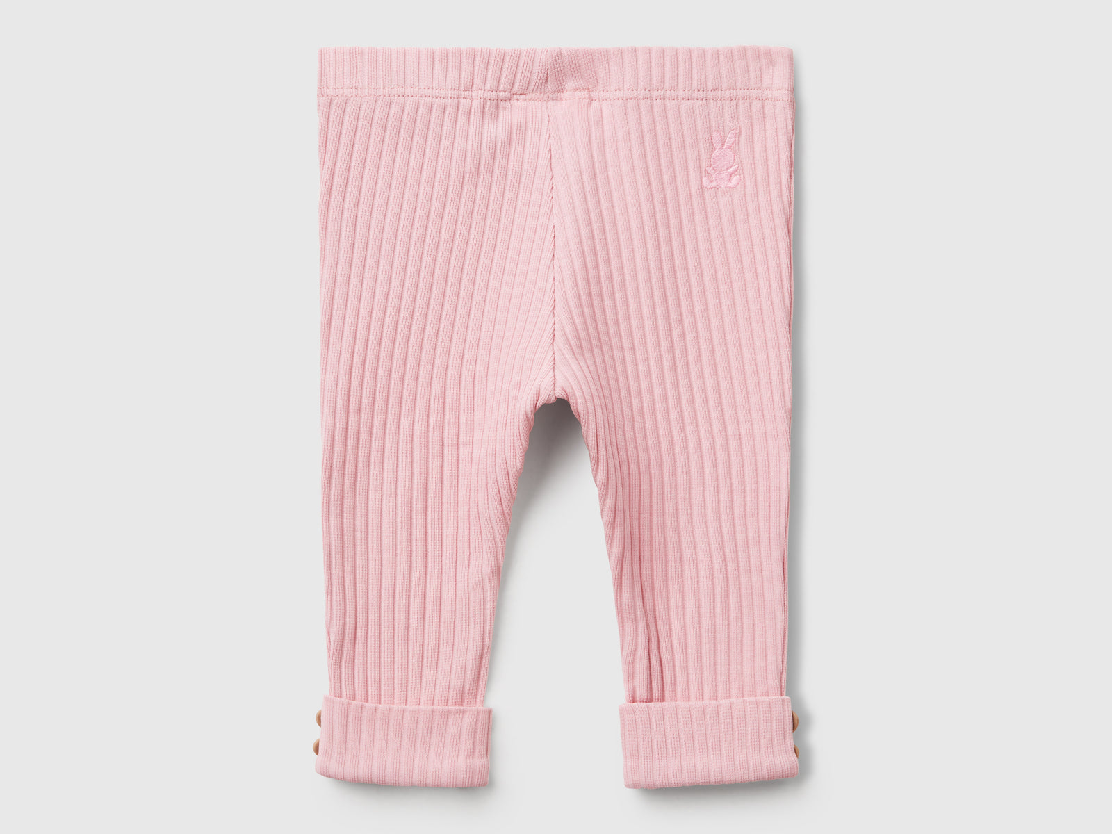 Leggings in cotone stretch da neonato rosa 2 | Benetton Outlet
