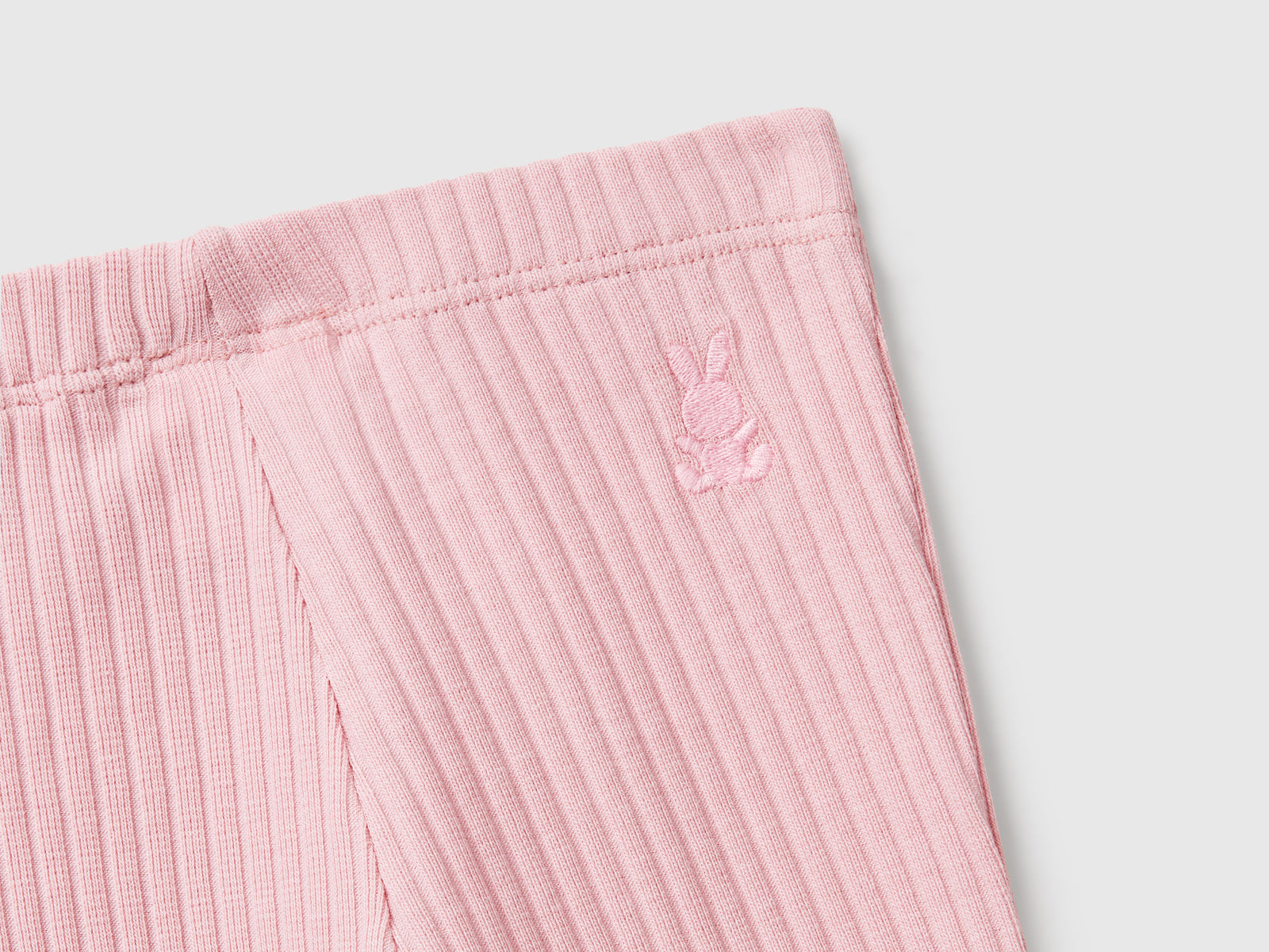 Leggings in cotone stretch da neonato rosa 3 | Benetton Outlet