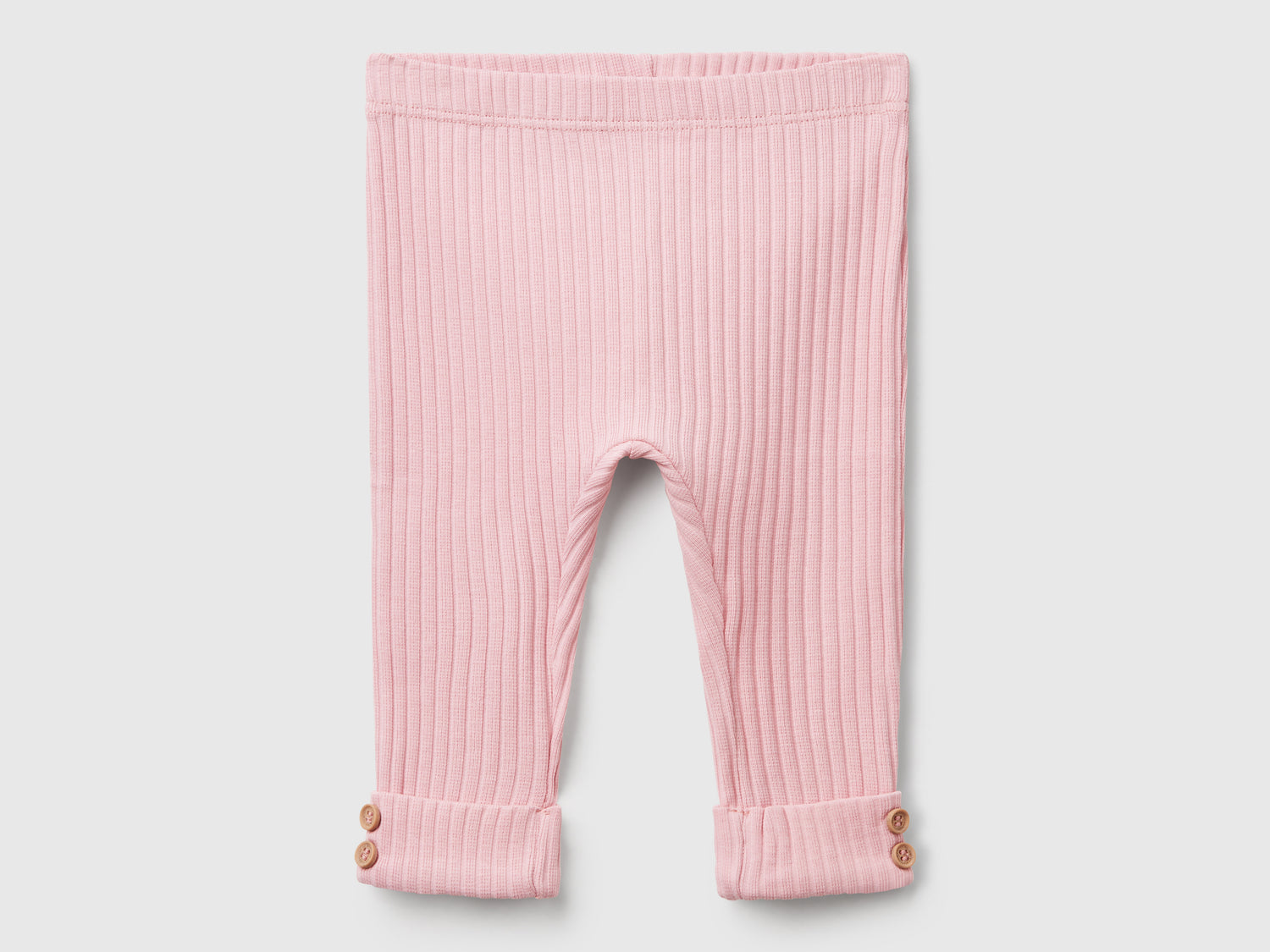 Leggings in cotone stretch da neonato rosa | Benetton Outlet
