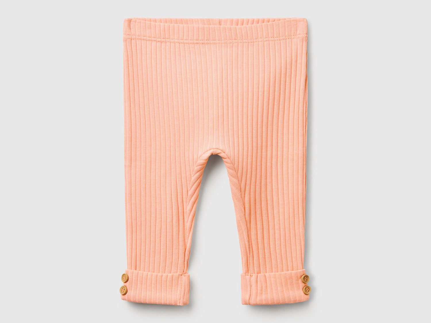 Leggings in cotone stretch da neonato pesca | Benetton Outlet