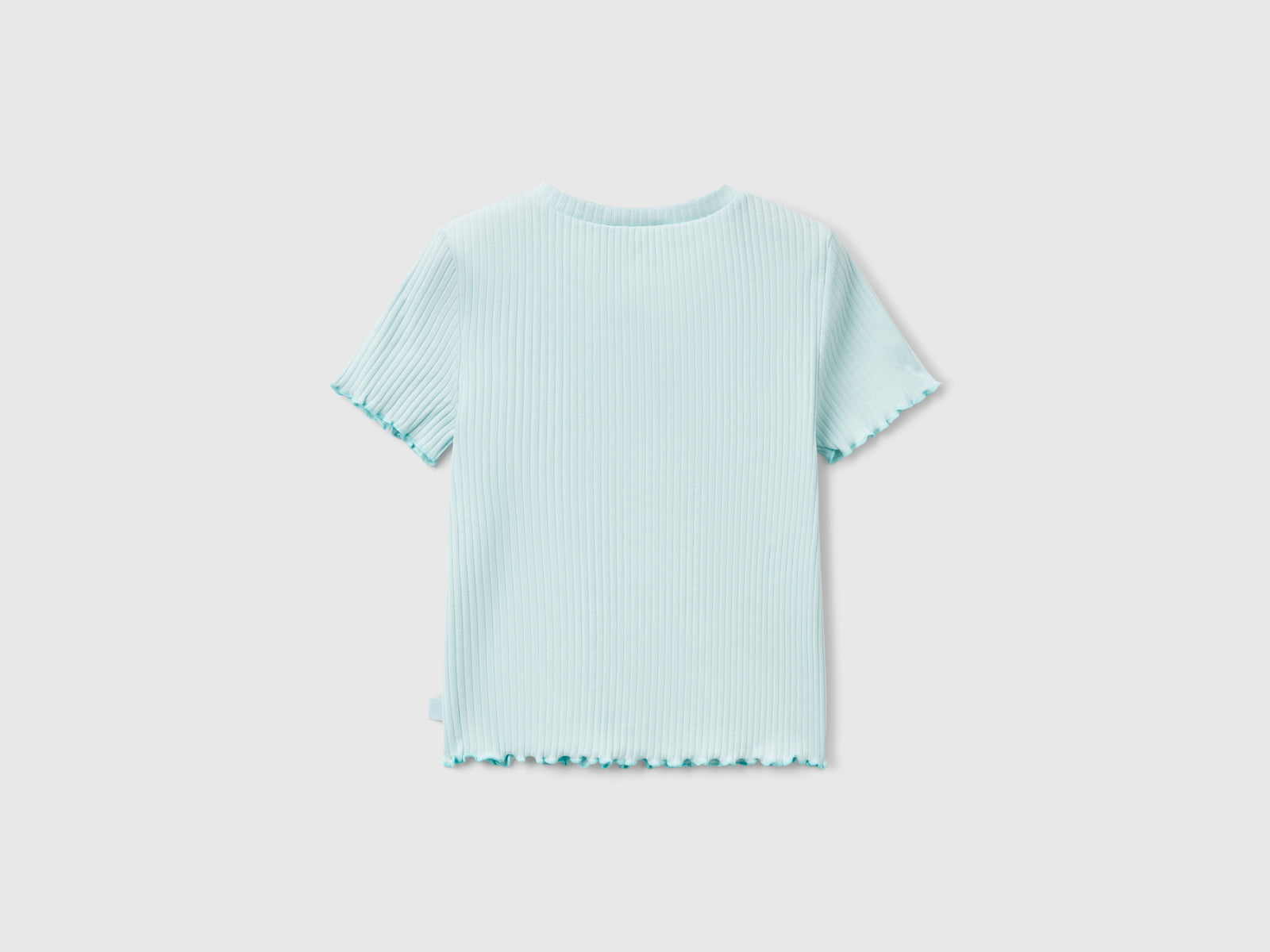 T-shirt a manica corta da bambina verde acqua 2 | Benetton Outlet