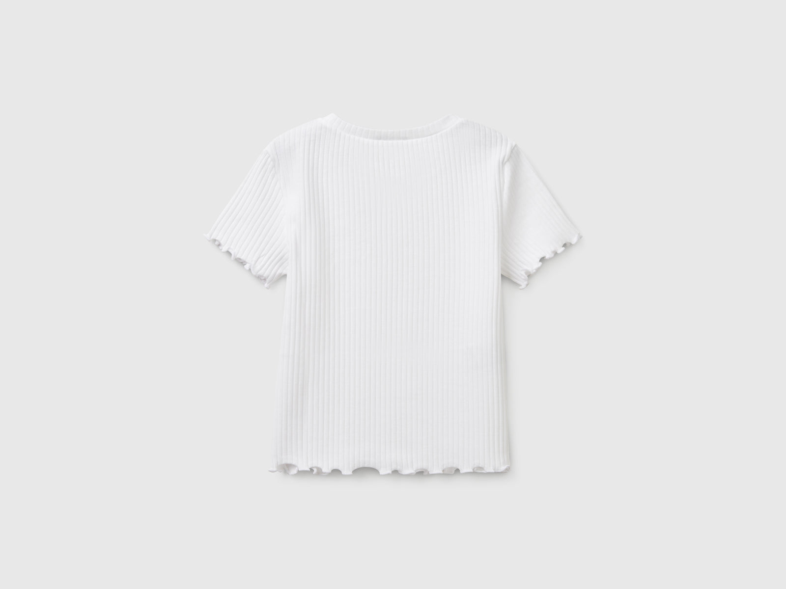 T-shirt a manica corta da bambina bianco 2 | Benetton Outlet