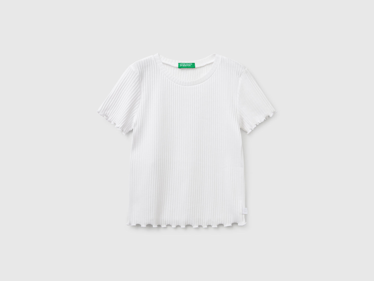 T-shirt a manica corta da bambina bianco | Benetton Outlet