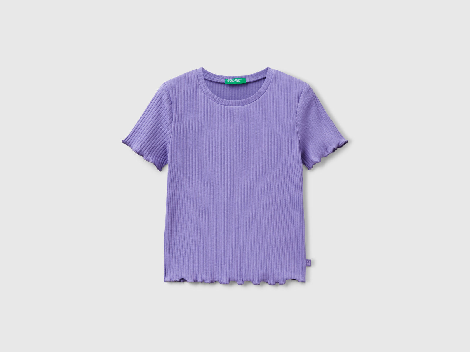 T-shirt a manica corta da bambina pervinca | Benetton Outlet