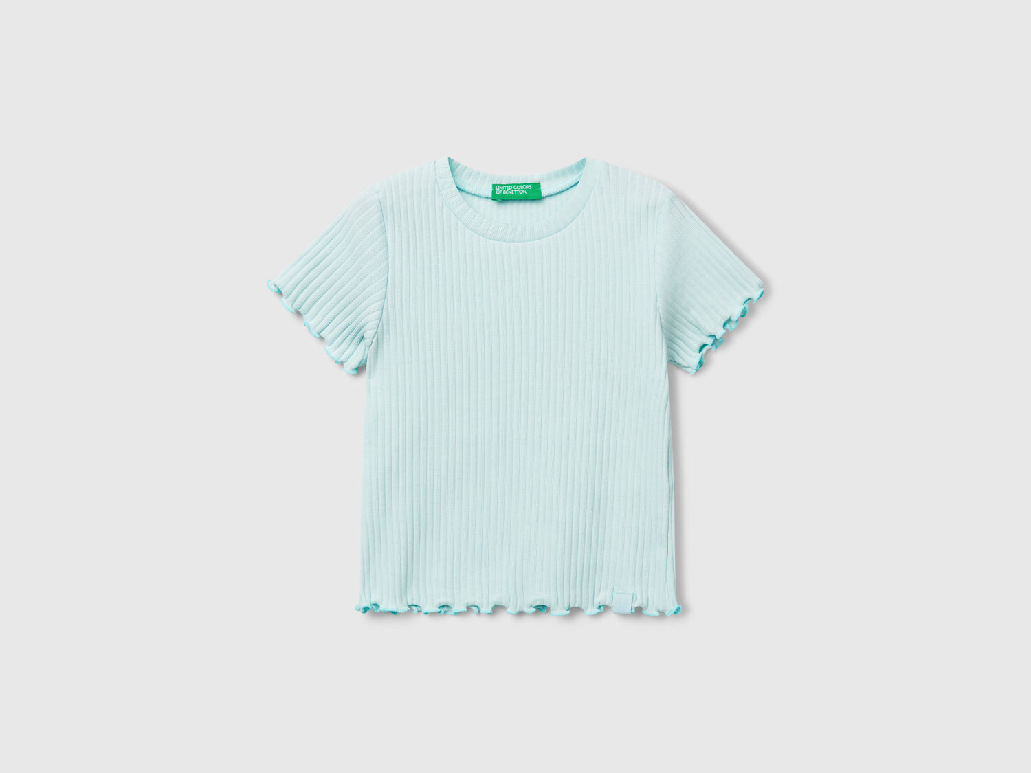 T-shirt a manica corta da bimba verde acqua | Benetton Outlet