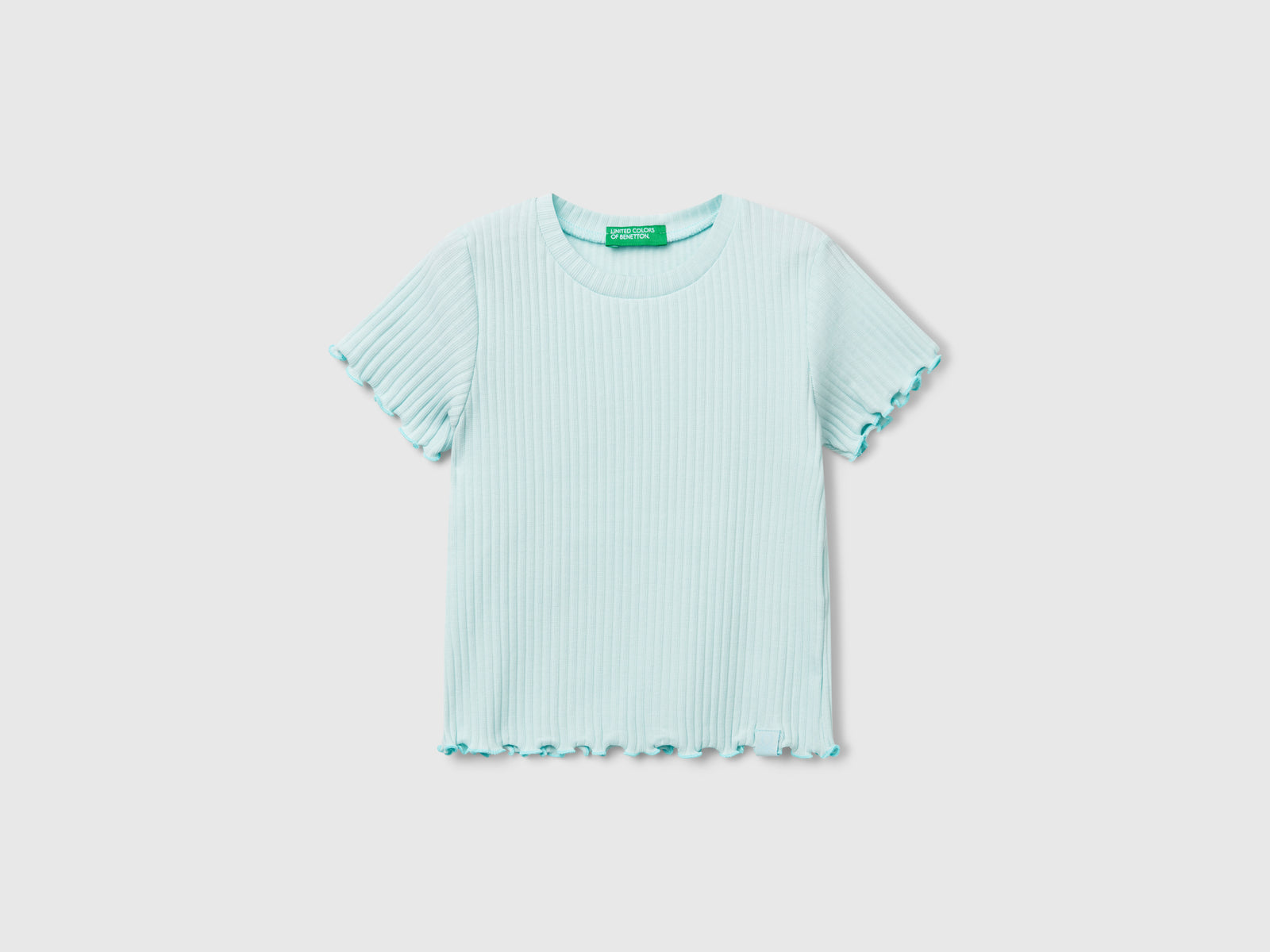 T-shirt a manica corta da bimba verde acqua | Benetton Outlet