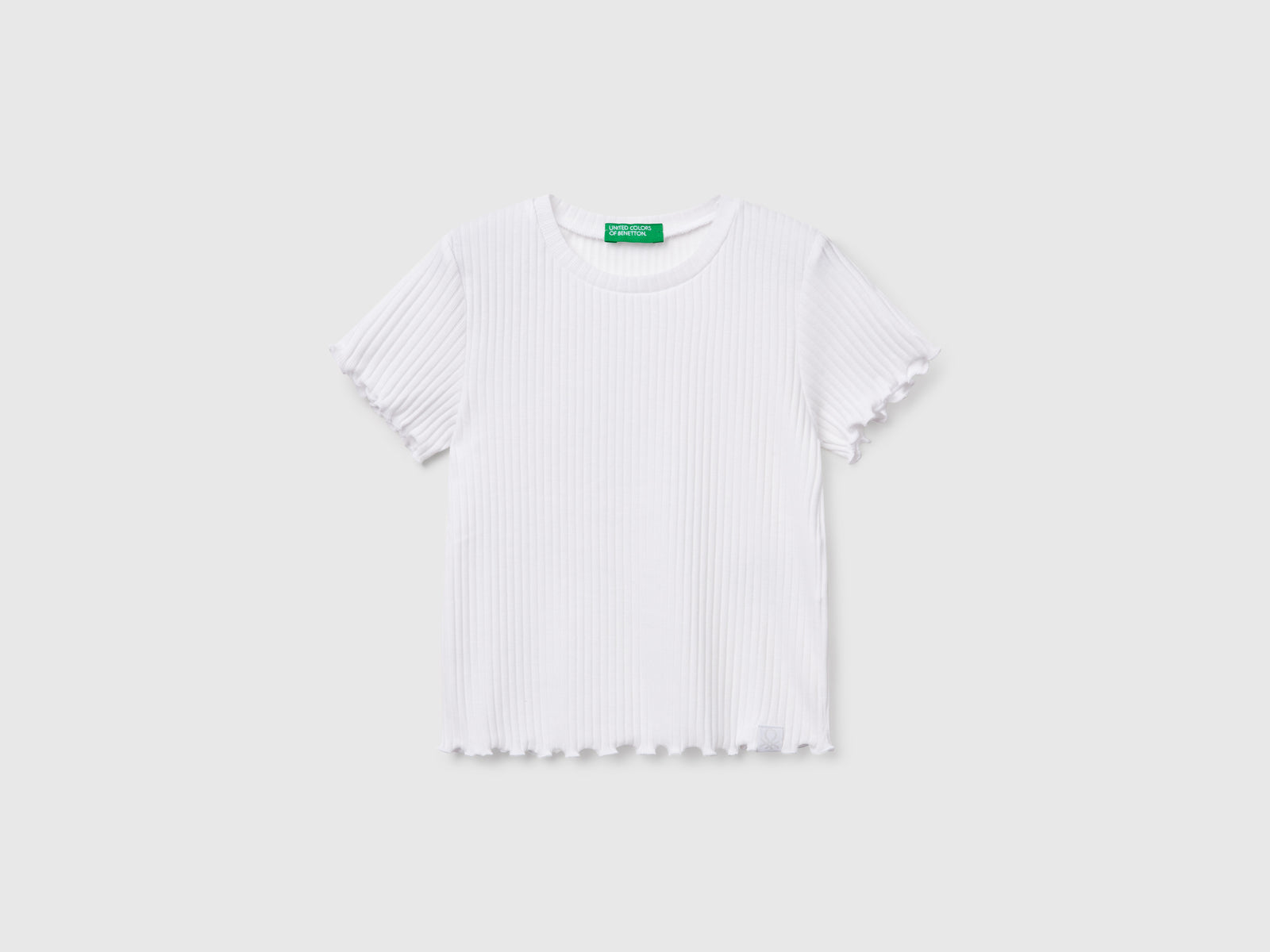 T-shirt a manica corta da bimba bianco | Benetton Outlet