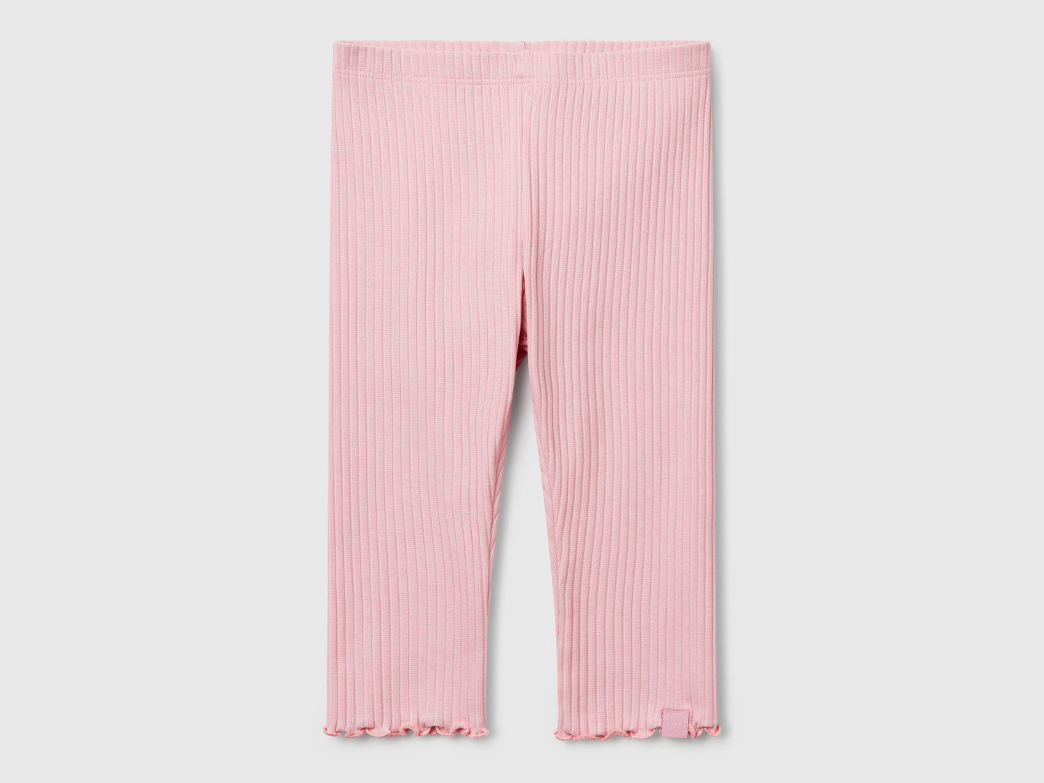 Leggings in cotone stretch da bimba rosa | Benetton Outlet