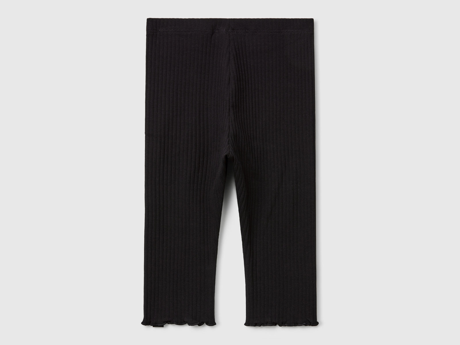 Leggings in cotone stretch da bimba nero 2 | Benetton Outlet