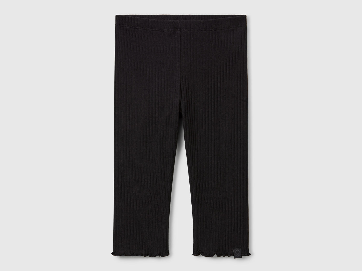 Leggings in cotone stretch da bimba nero | Benetton Outlet