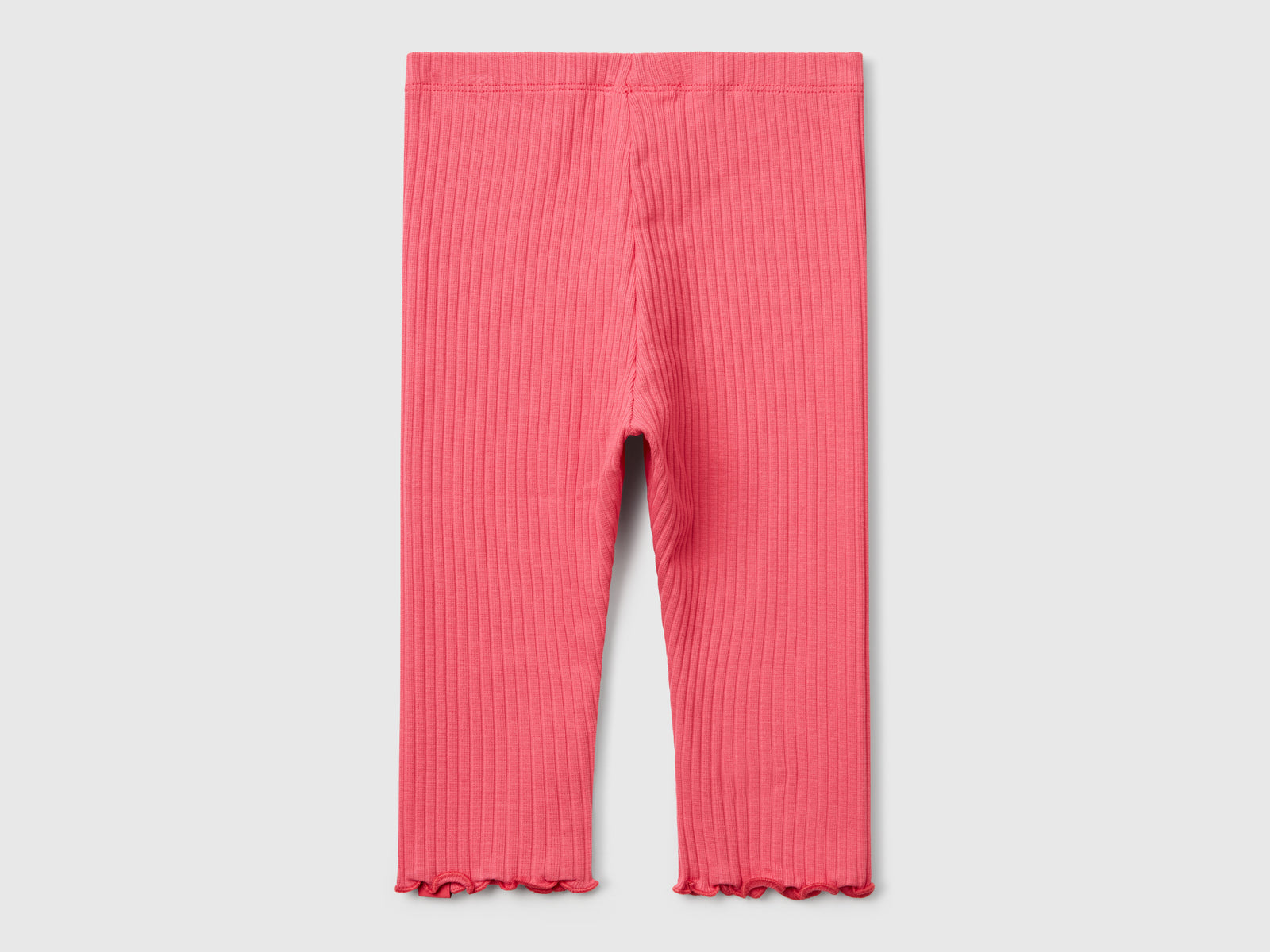 Leggings in cotone stretch da bimba salmone 2 | Benetton Outlet
