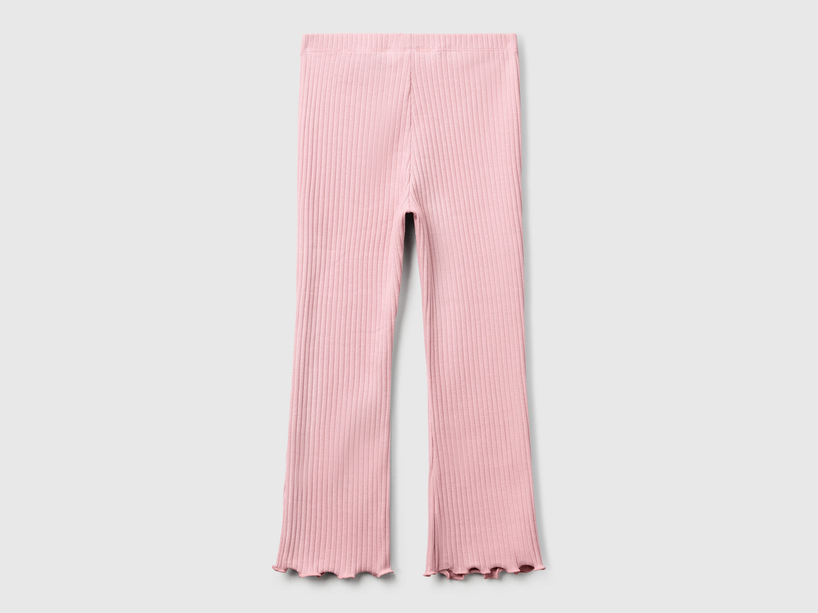Leggings flare fit in cotone stretch da bimba rosa 2 | Benetton Outlet