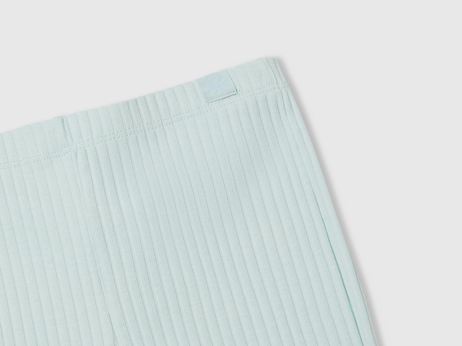 Leggings flare fit in cotone stretch da bimba verde acqua 3 | Benetton Outlet
