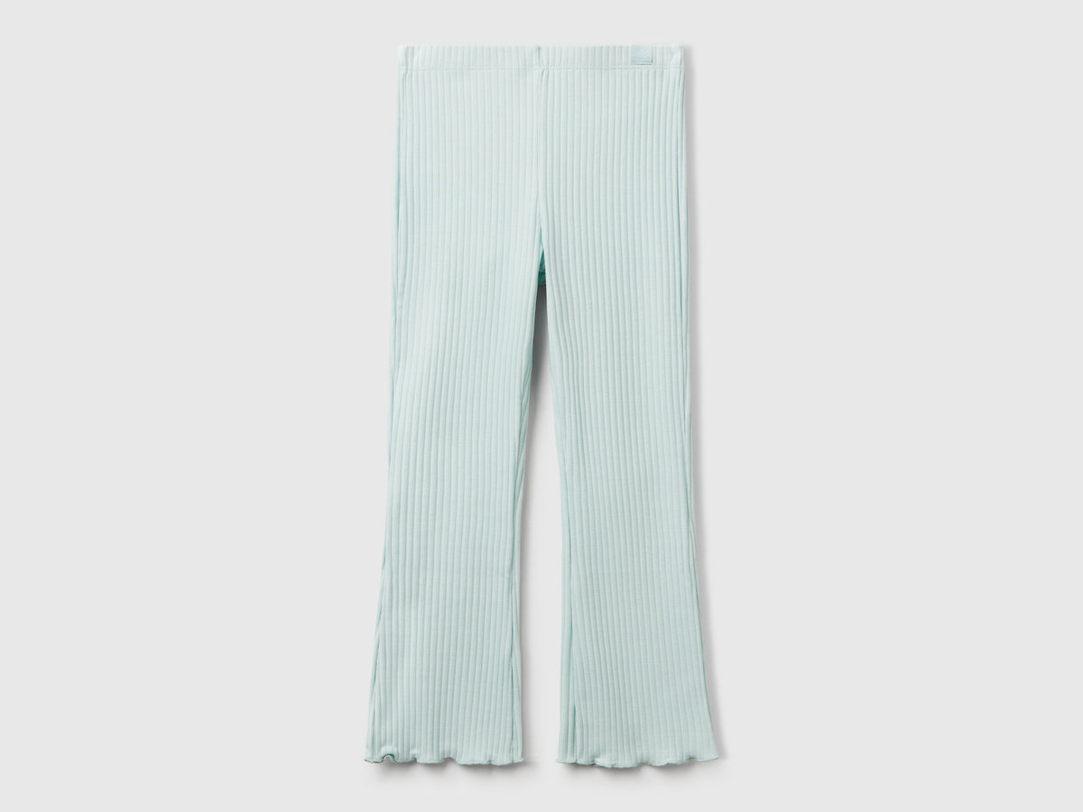 Leggings flare fit in cotone stretch