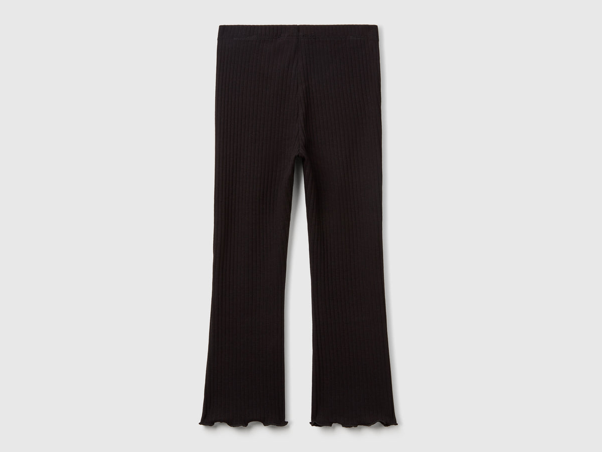 Leggings flare fit in cotone stretch