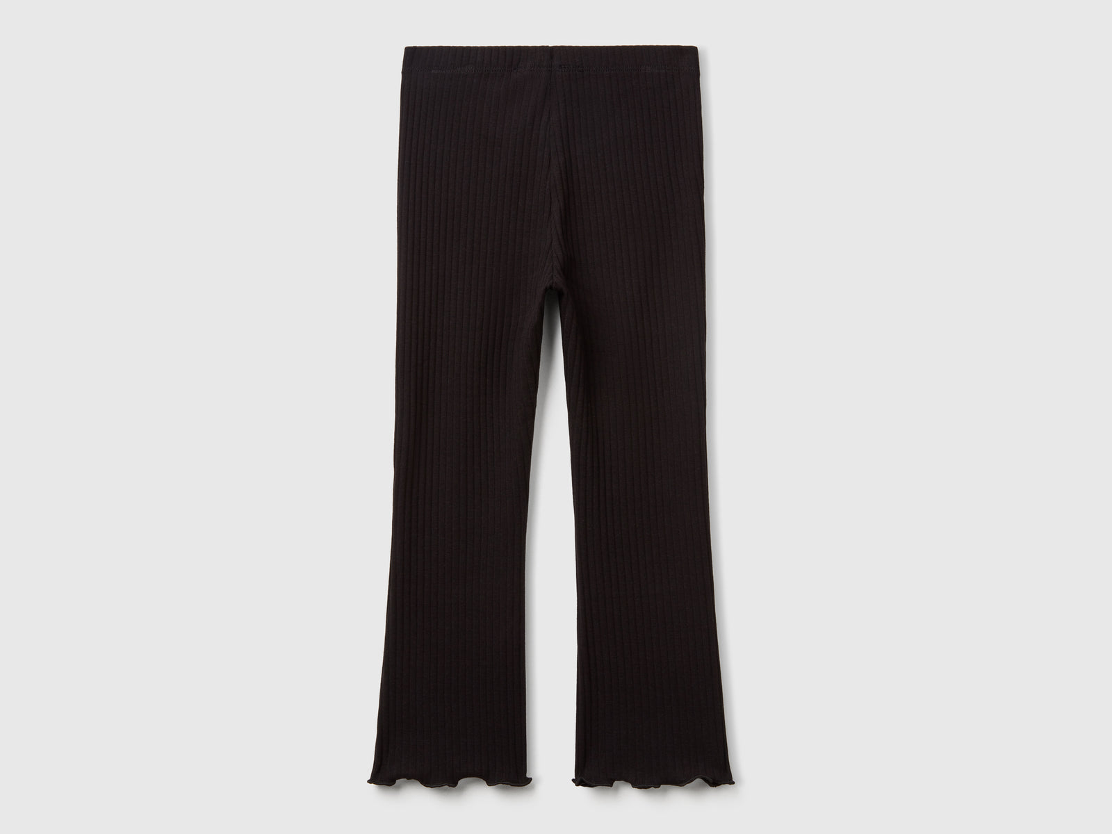 Leggings flare fit in cotone stretch da bimba nero 2 | Benetton Outlet
