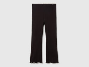 Leggings flare fit in cotone stretch