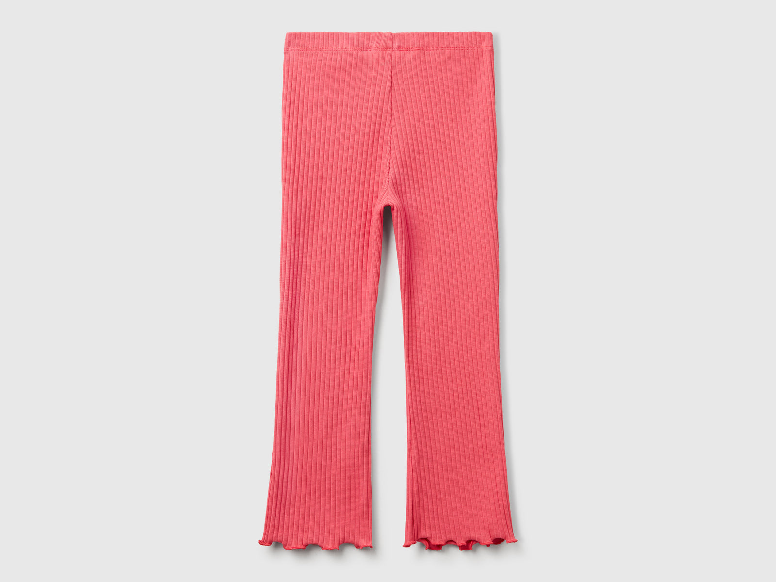 Leggings flare fit in cotone stretch da bimba ciclamino 2 | Benetton Outlet