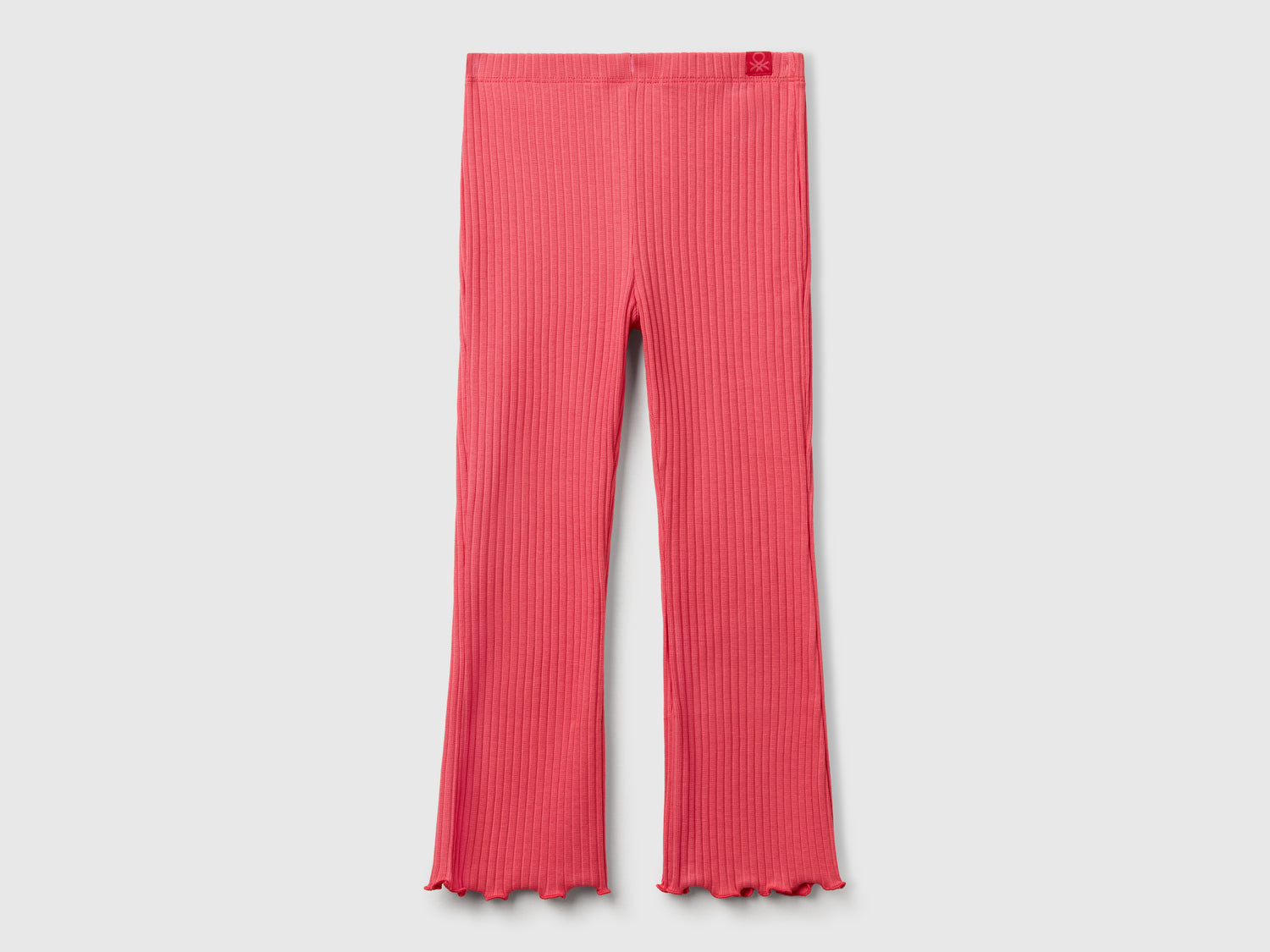 Leggings flare fit in cotone stretch da bimba ciclamino | Benetton Outlet