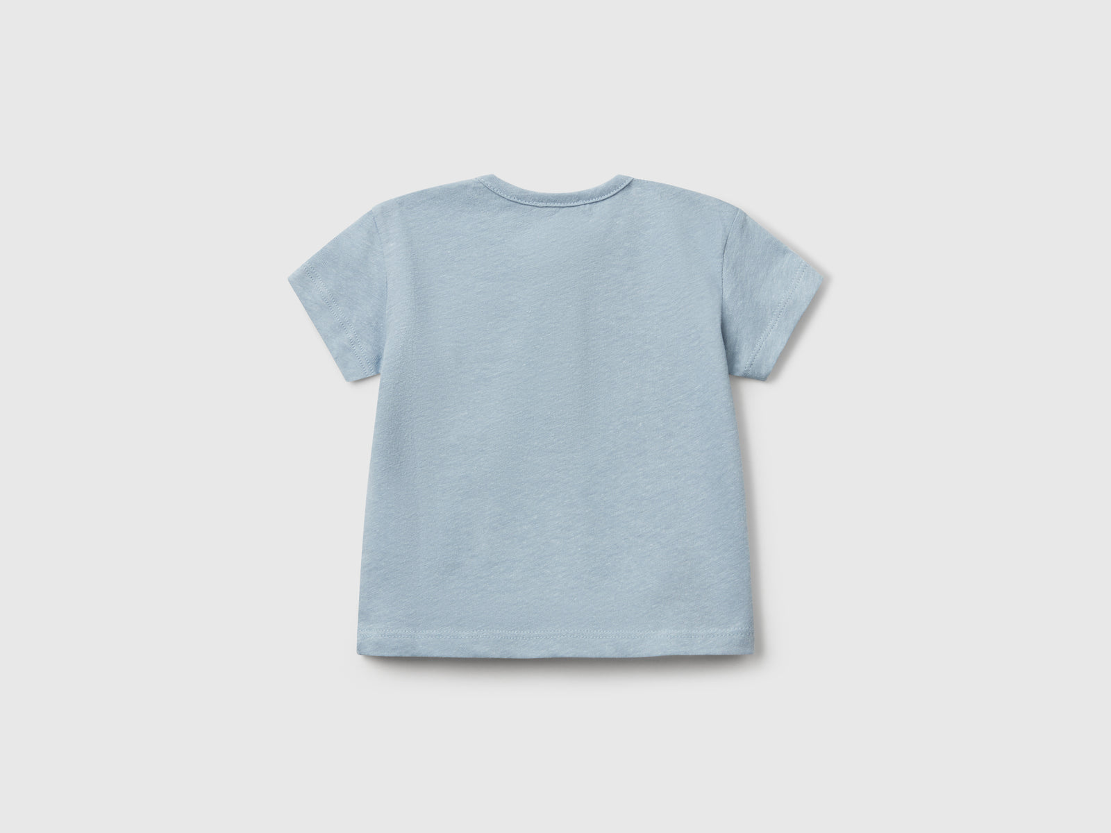 T-shirt con scollo serafino da neonato azzurro 2 | Benetton Outlet