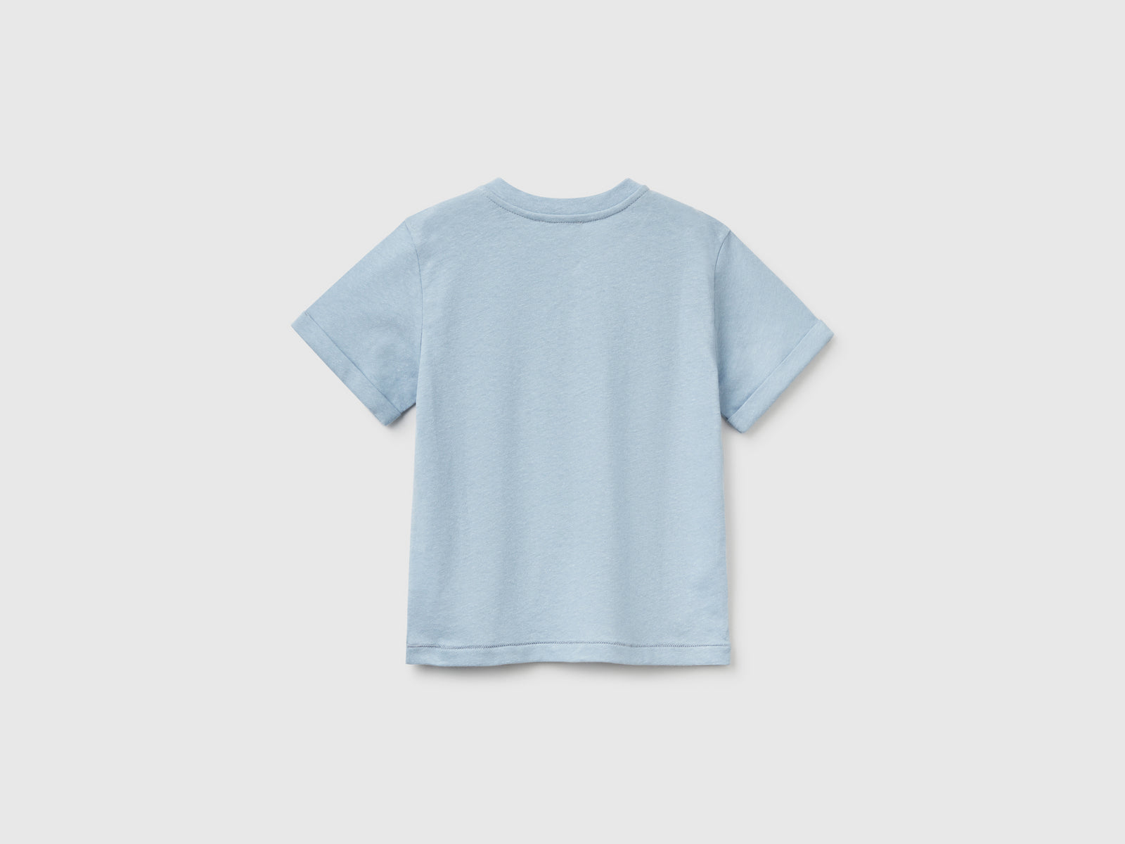 Maglietta con scollo serafino da bimbo azzurro 2 | Benetton Outlet