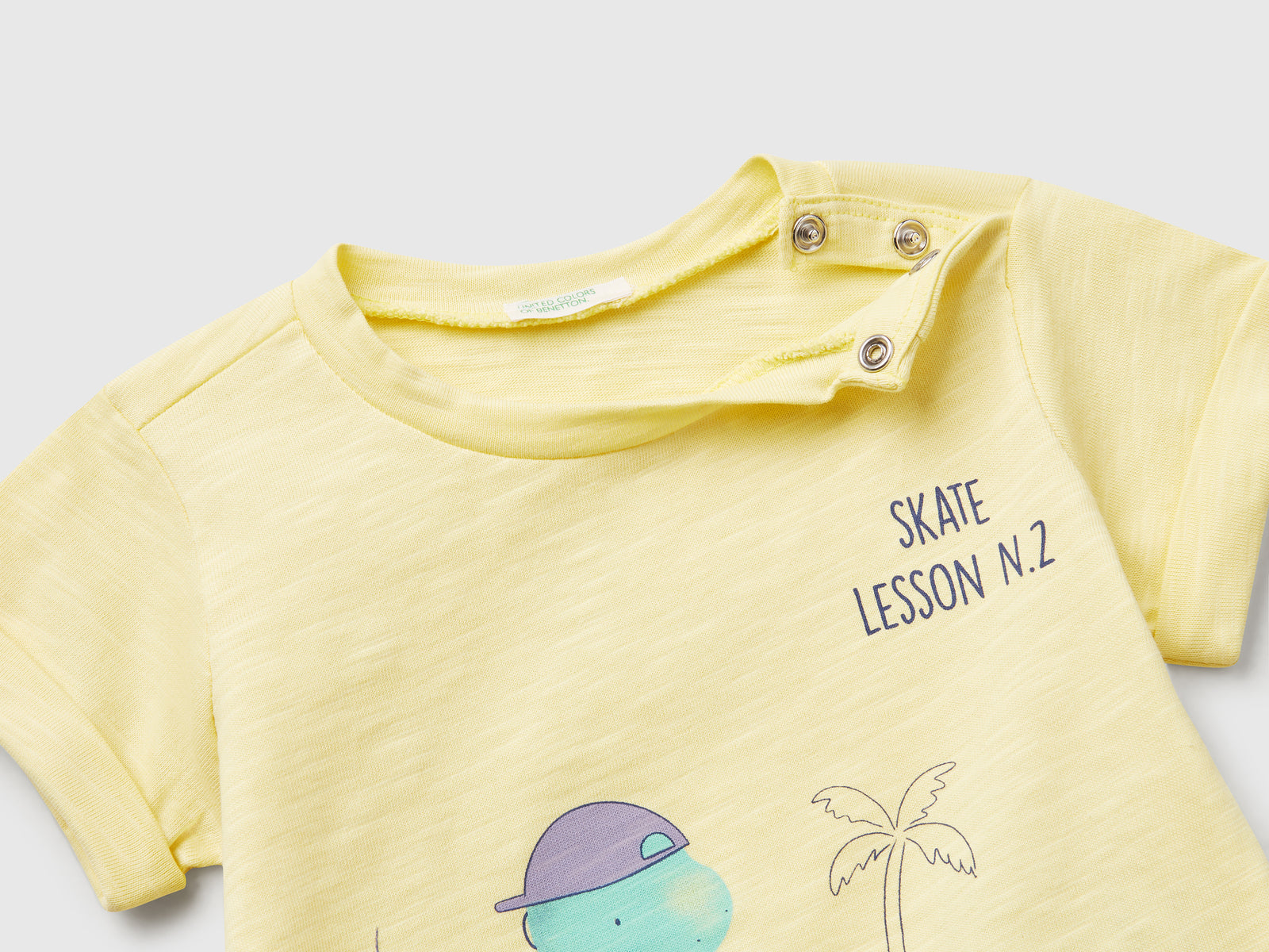 T-shirt con stampa da neonato giallo 3 | Benetton Outlet