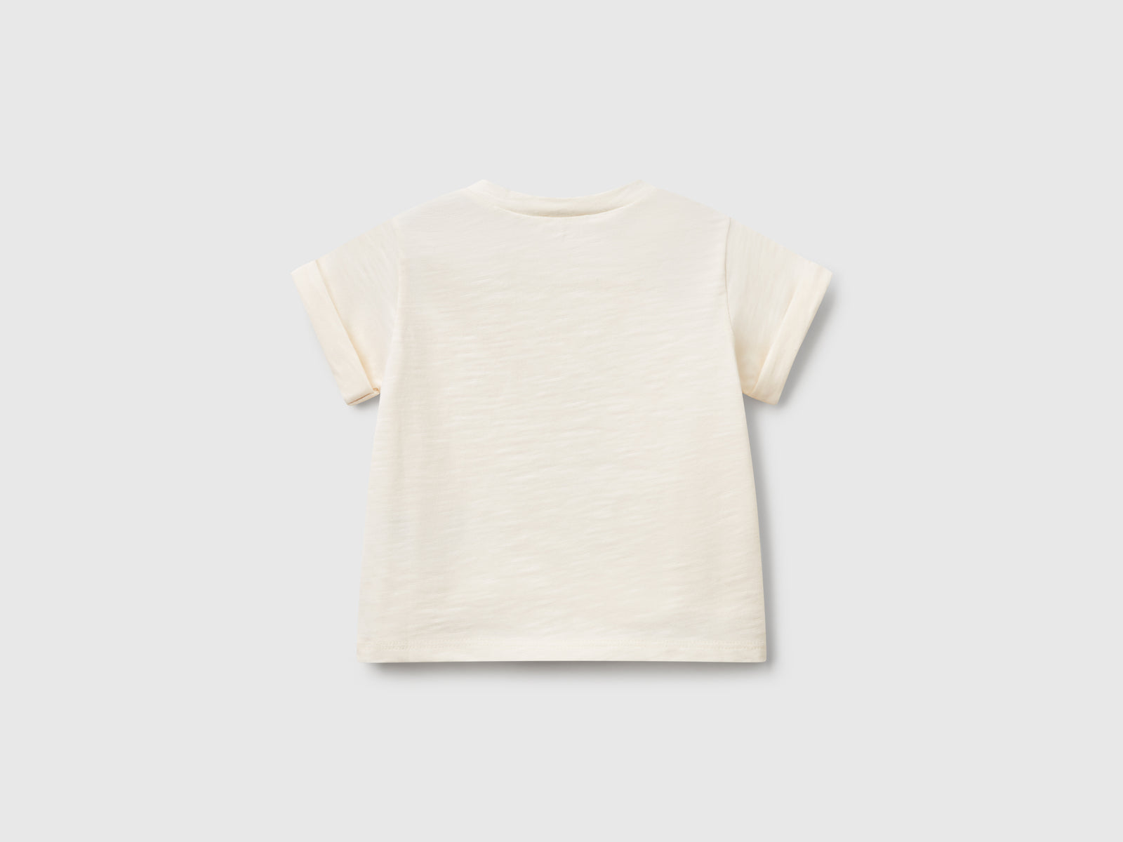 T-shirt con stampa da neonato bianco panna 2 | Benetton Outlet
