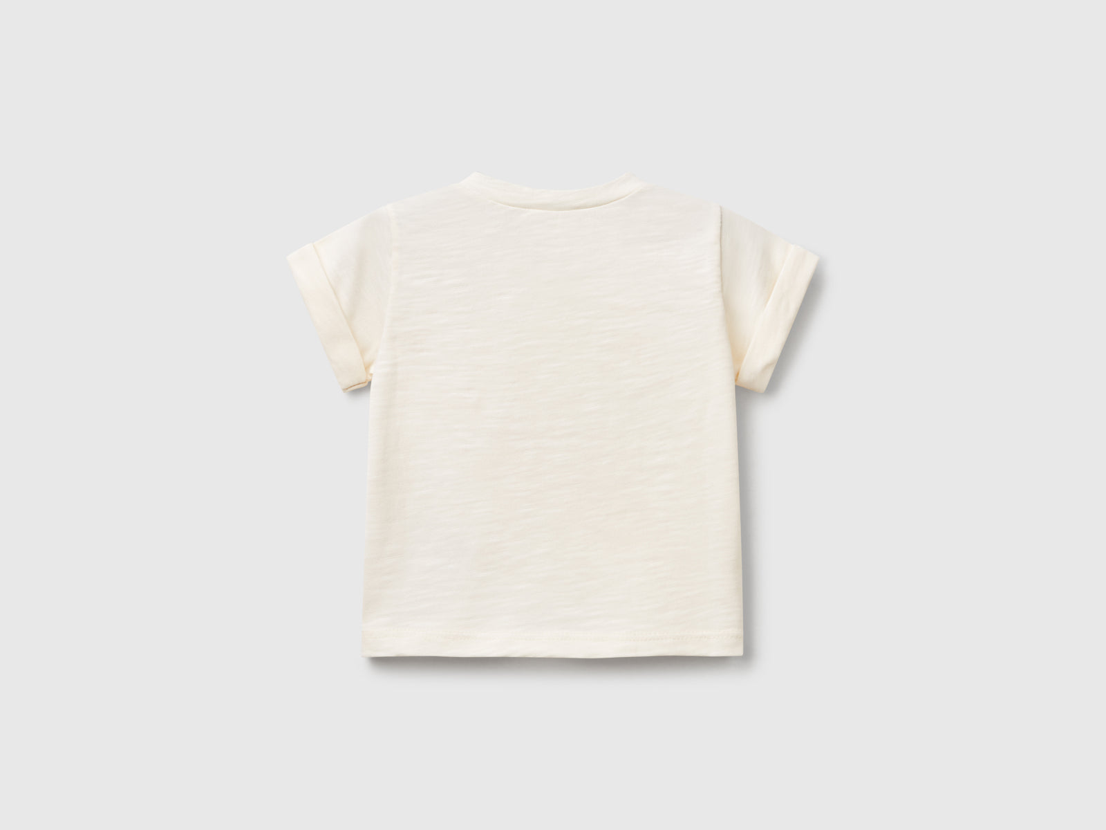 T-shirt con stampa da neonato bianco panna 2 | Benetton Outlet