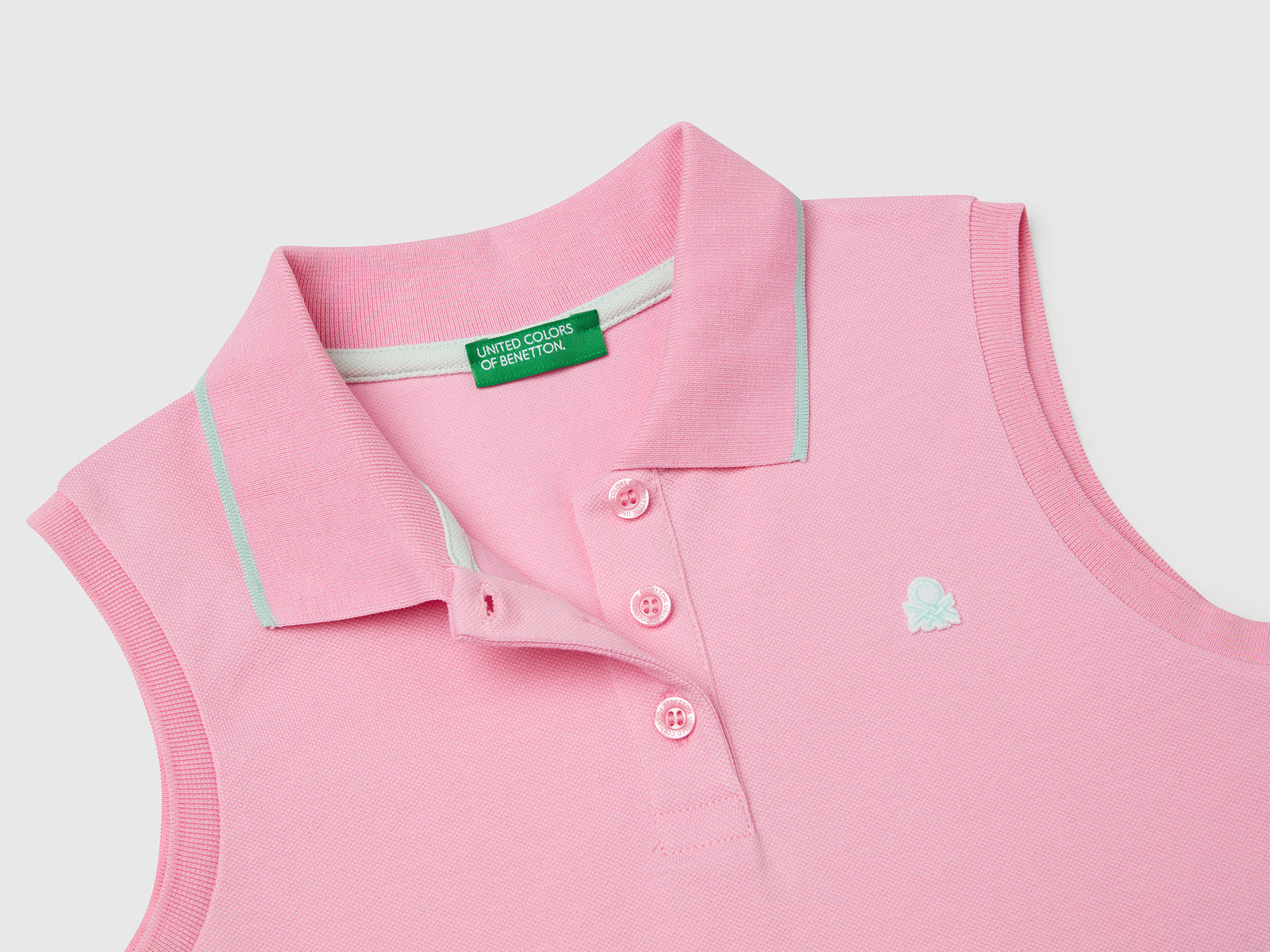 Abito stile polo da bambina rosa 3 | Benetton Outlet