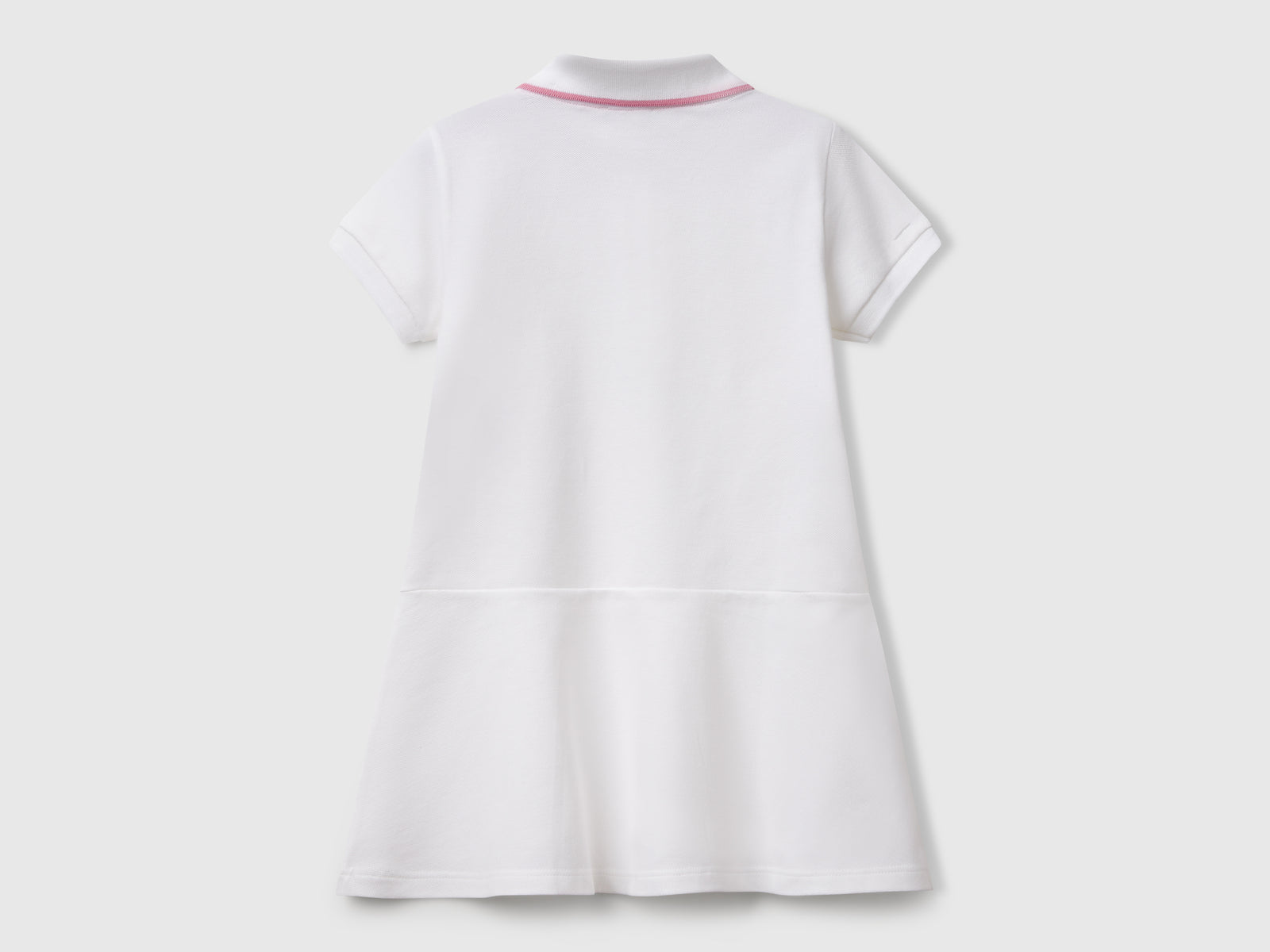 Vestito stile polo da bimba bianco 2 | Benetton Outlet
