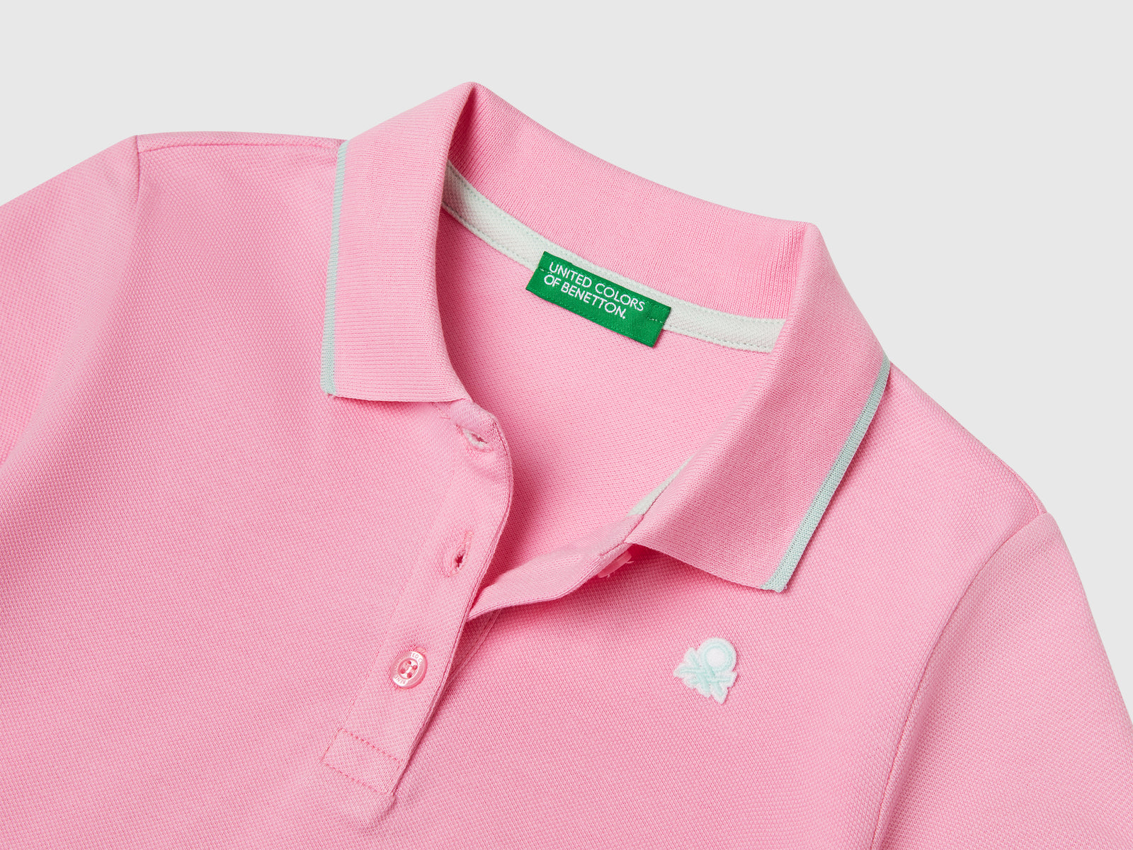 Vestito stile polo da bimba rosa 3 | Benetton Outlet