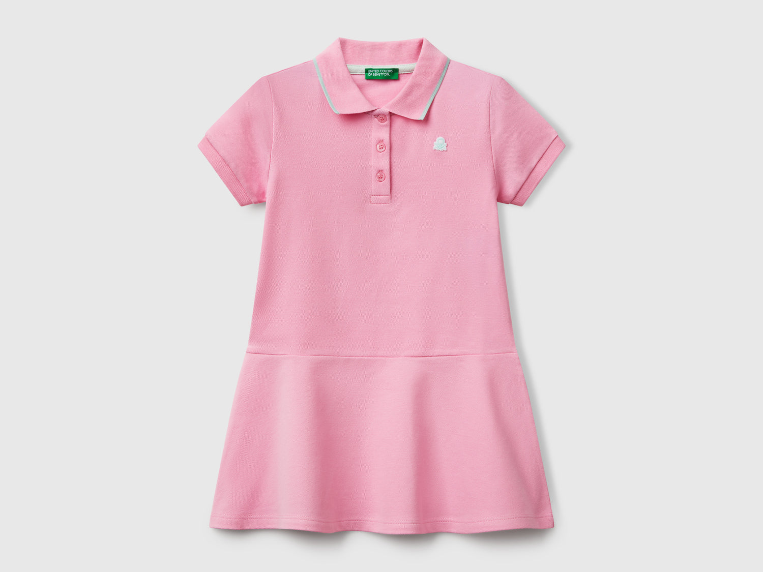 Vestito stile polo da bimba rosa | Benetton Outlet