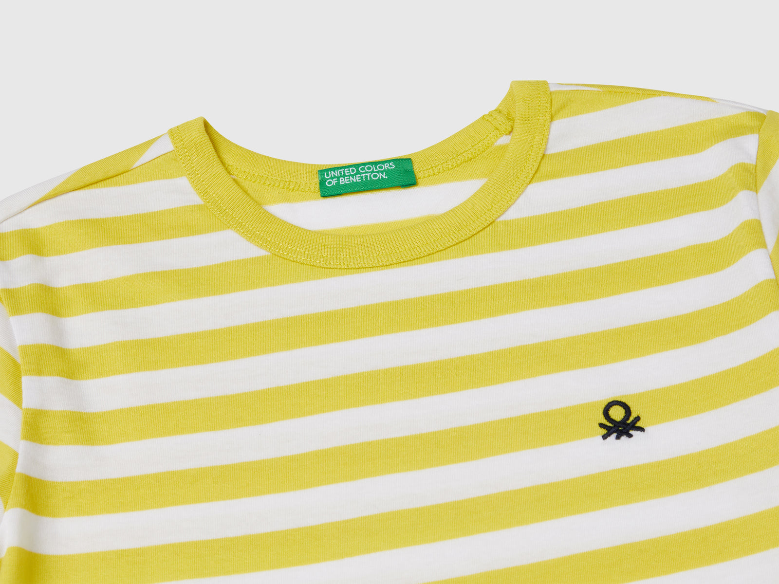 Maglietta a righe 100% cotone da bambino giallo 3 | Benetton Outlet