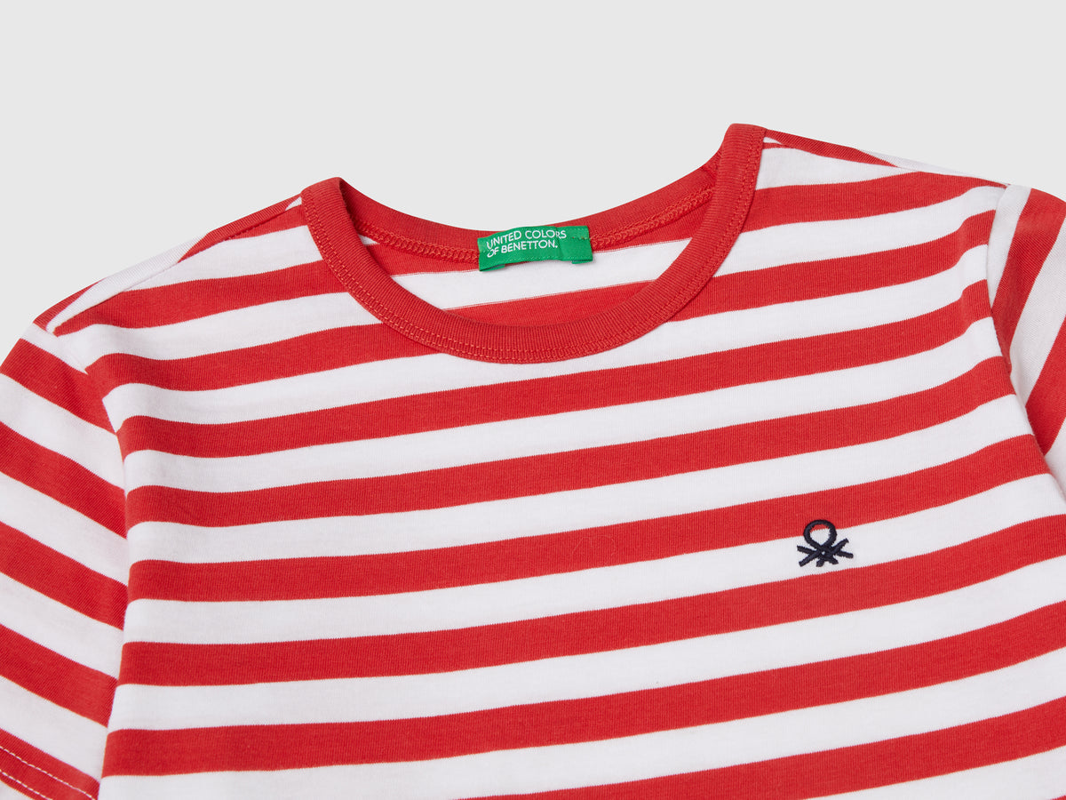 Maglietta a righe 100% cotone