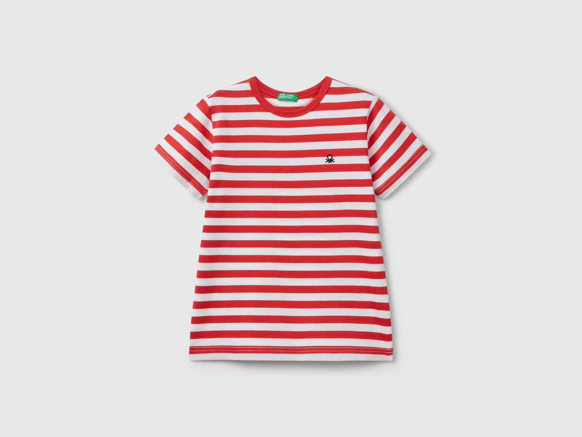 Maglietta a righe 100% cotone