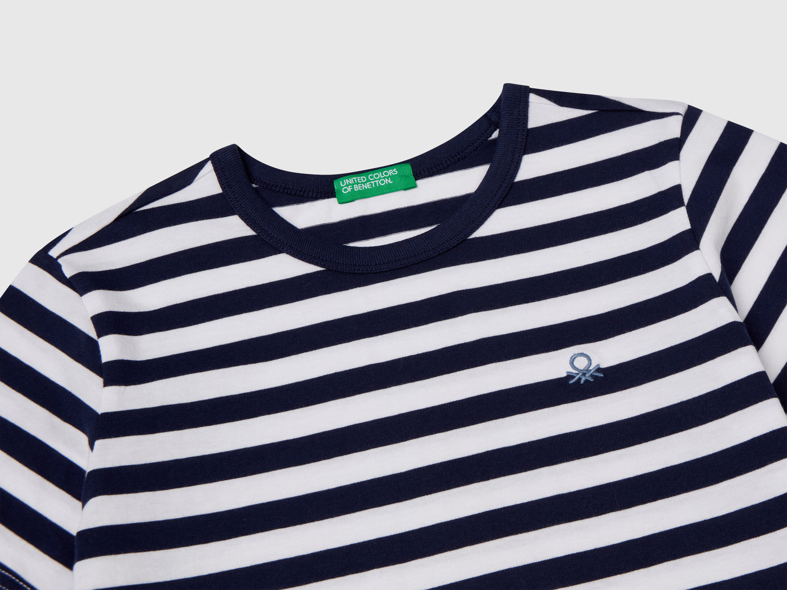 Maglietta a righe 100% cotone da bambino blu scuro 3 | Benetton Outlet