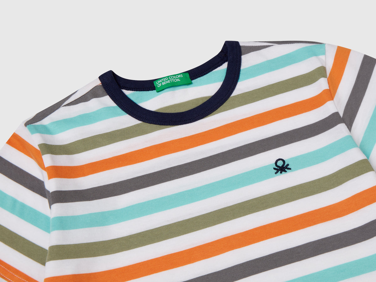 Maglietta a righe 100% cotone