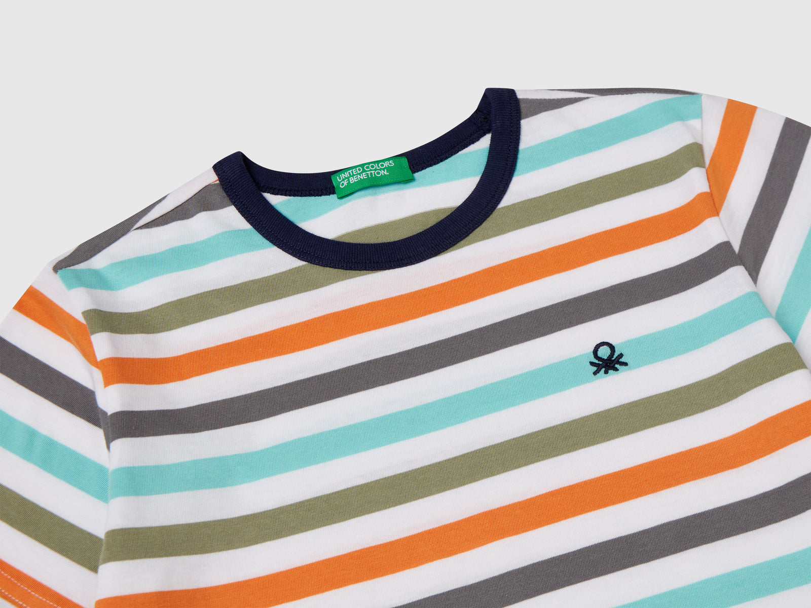Maglietta a righe 100% cotone da bambino multi-color 3 | Benetton Outlet