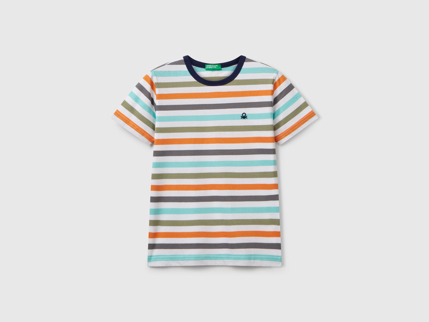 Maglietta a righe 100% cotone da bambino multi-color | Benetton Outlet