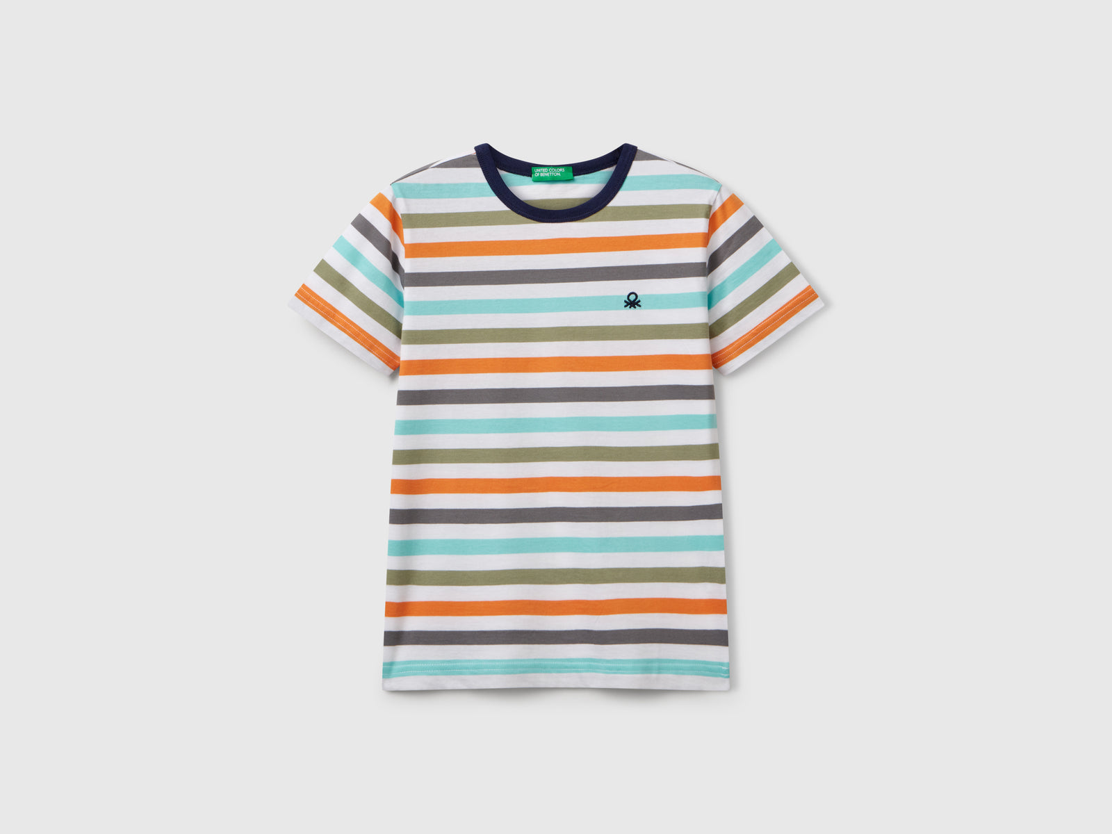 Maglietta a righe 100% cotone da bambino multi-color | Benetton Outlet