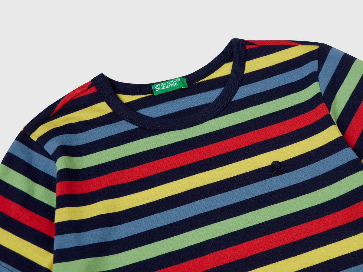 Maglietta a righe 100% cotone
