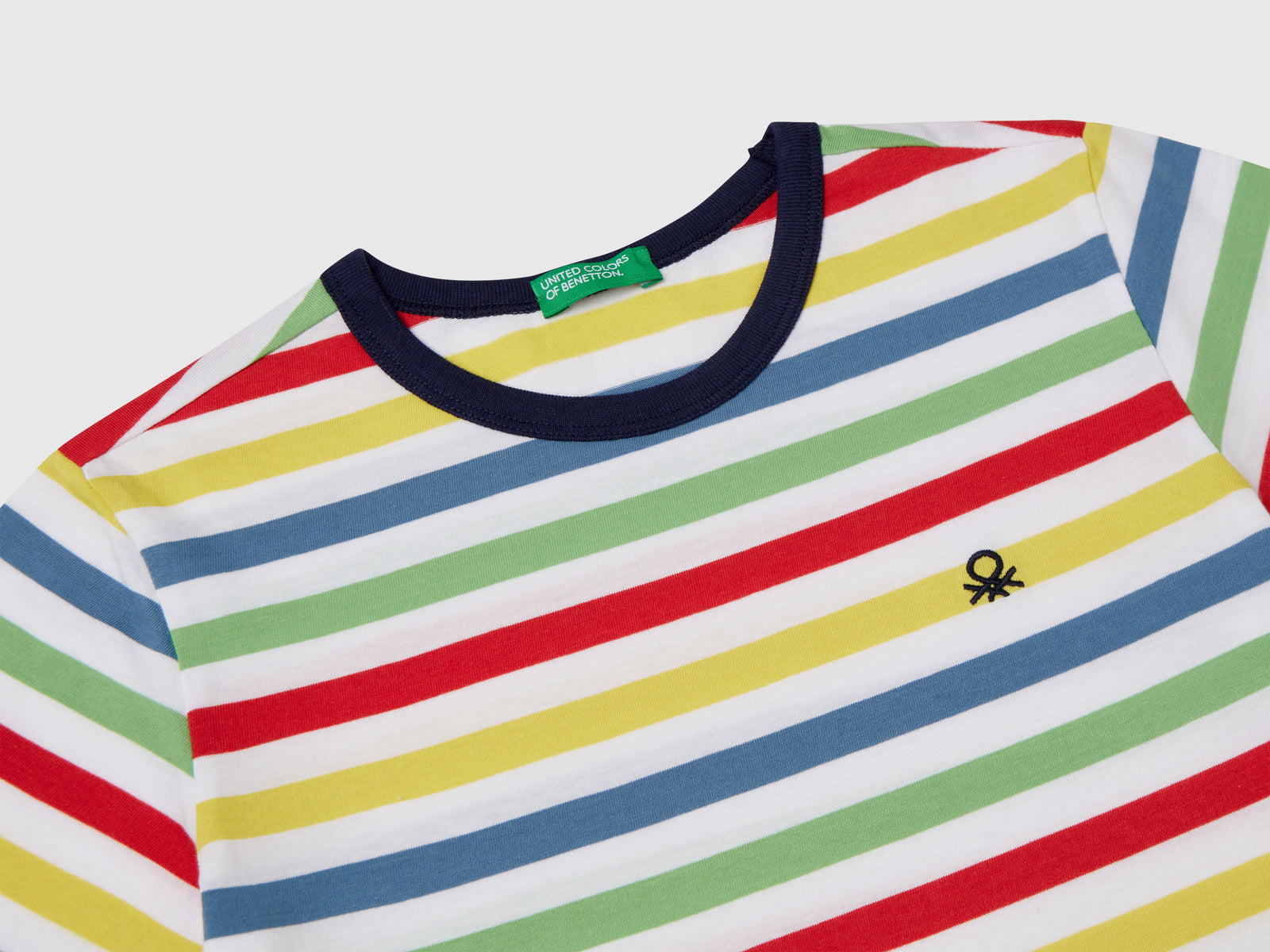 Maglietta a righe 100% cotone da bambino multi-color 3 | Benetton Outlet