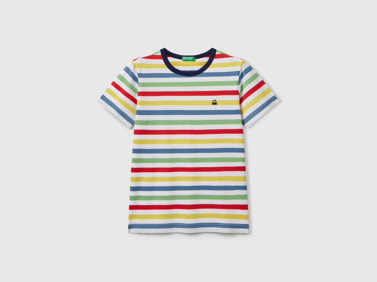 Maglietta a righe 100% cotone