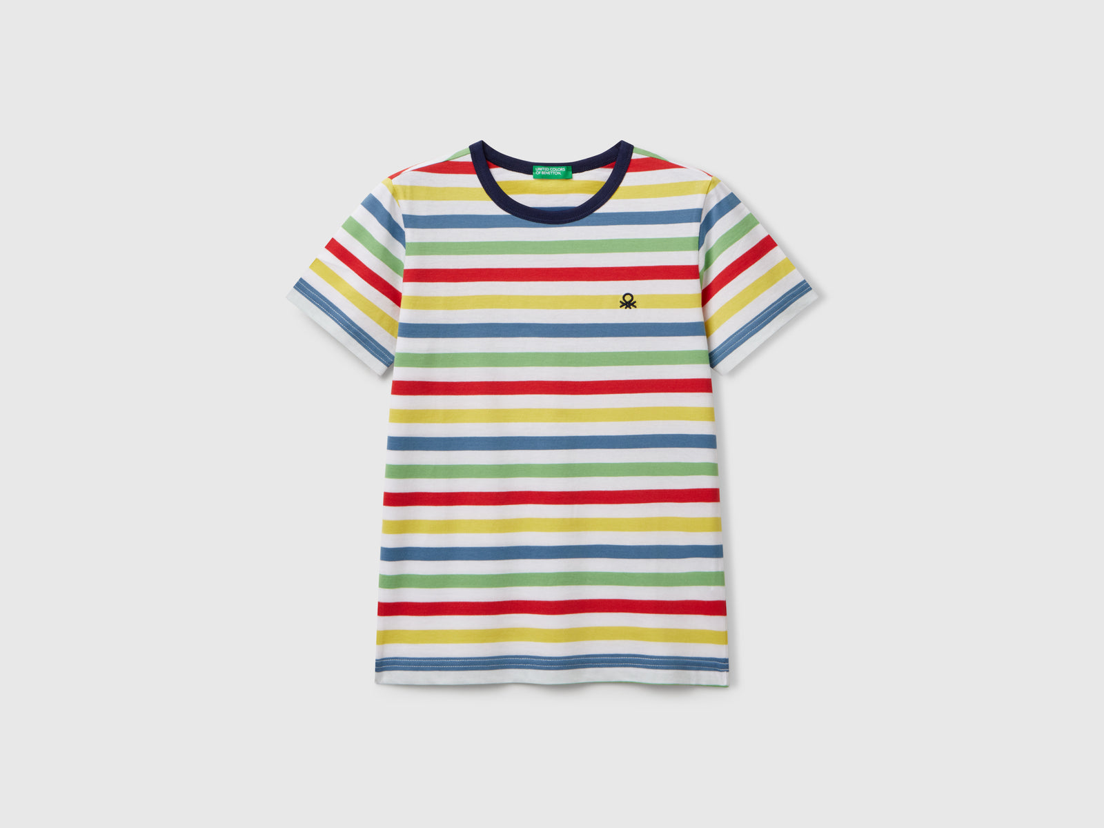 Maglietta a righe 100% cotone da bambino multi-color | Benetton Outlet