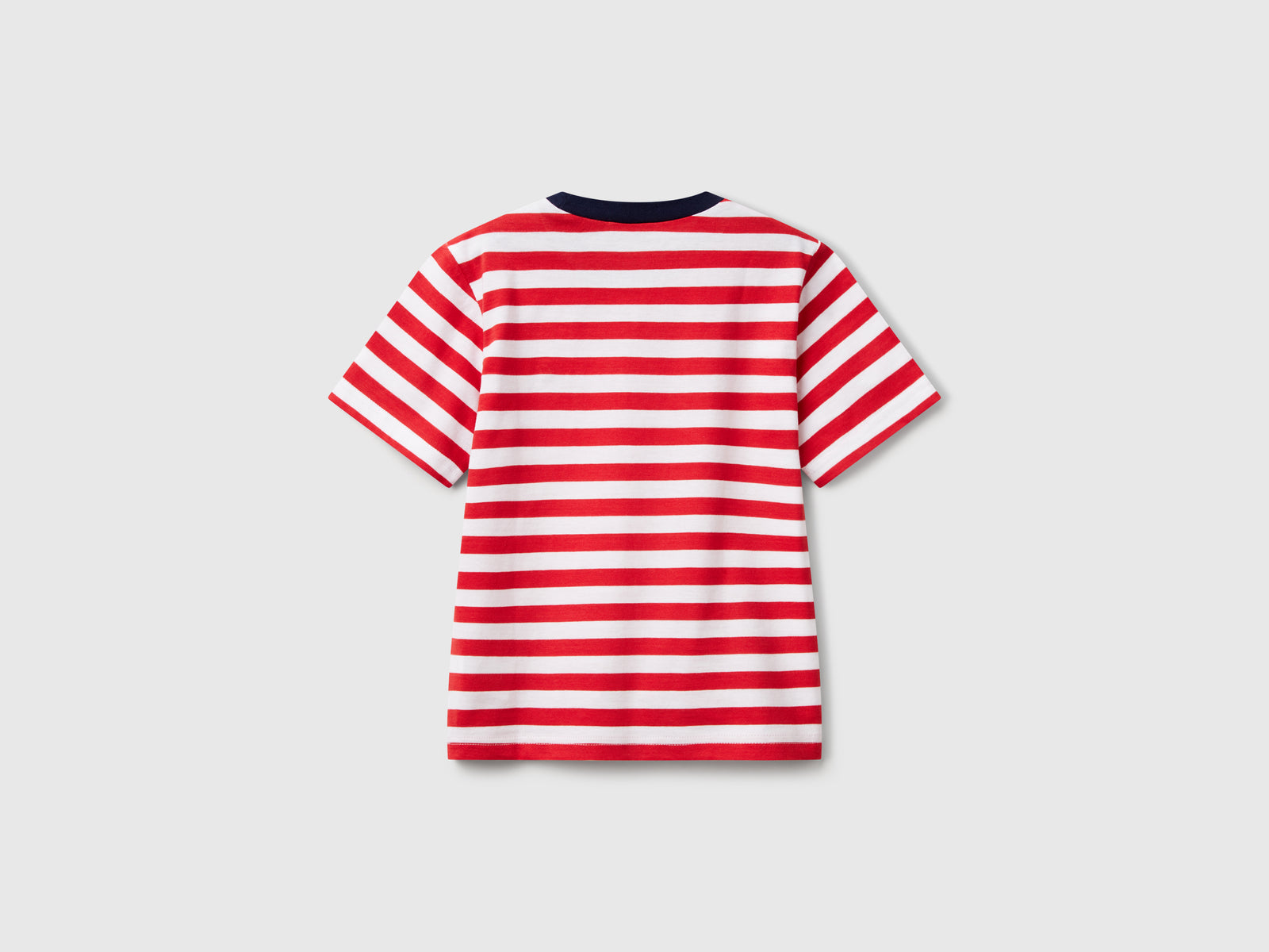 Maglietta a righe 100% cotone da bimbo rosso 2 | Benetton Outlet