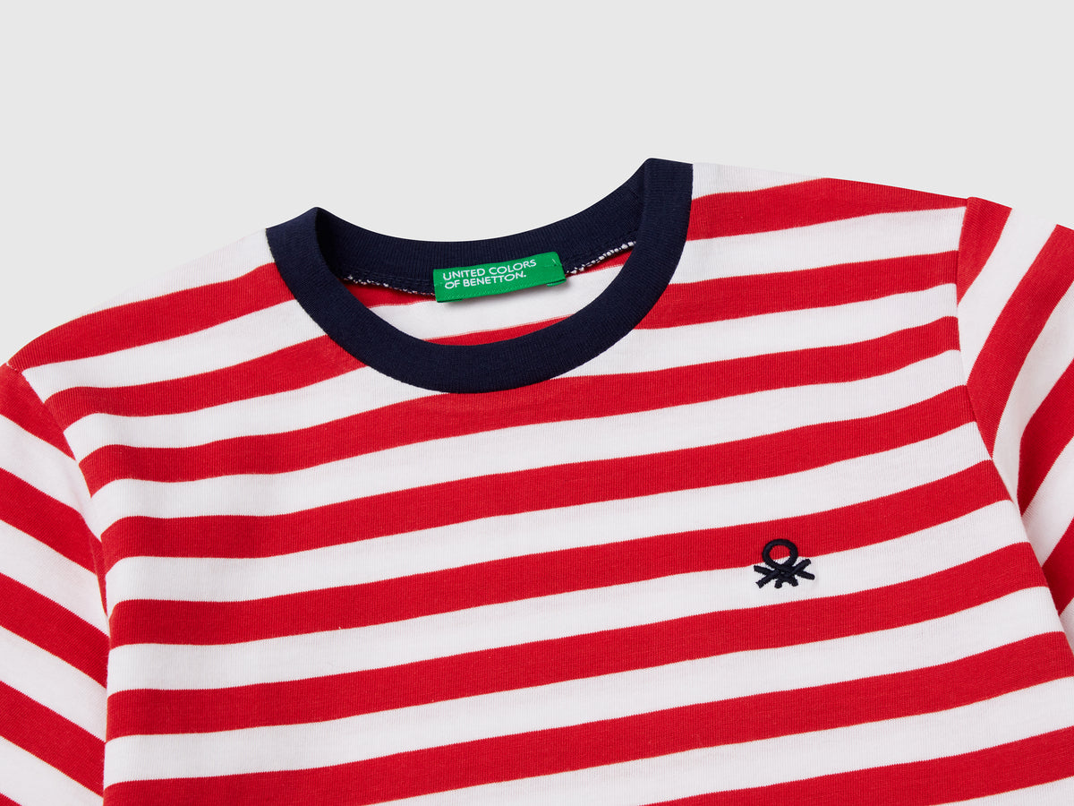 Maglietta a righe 100% cotone