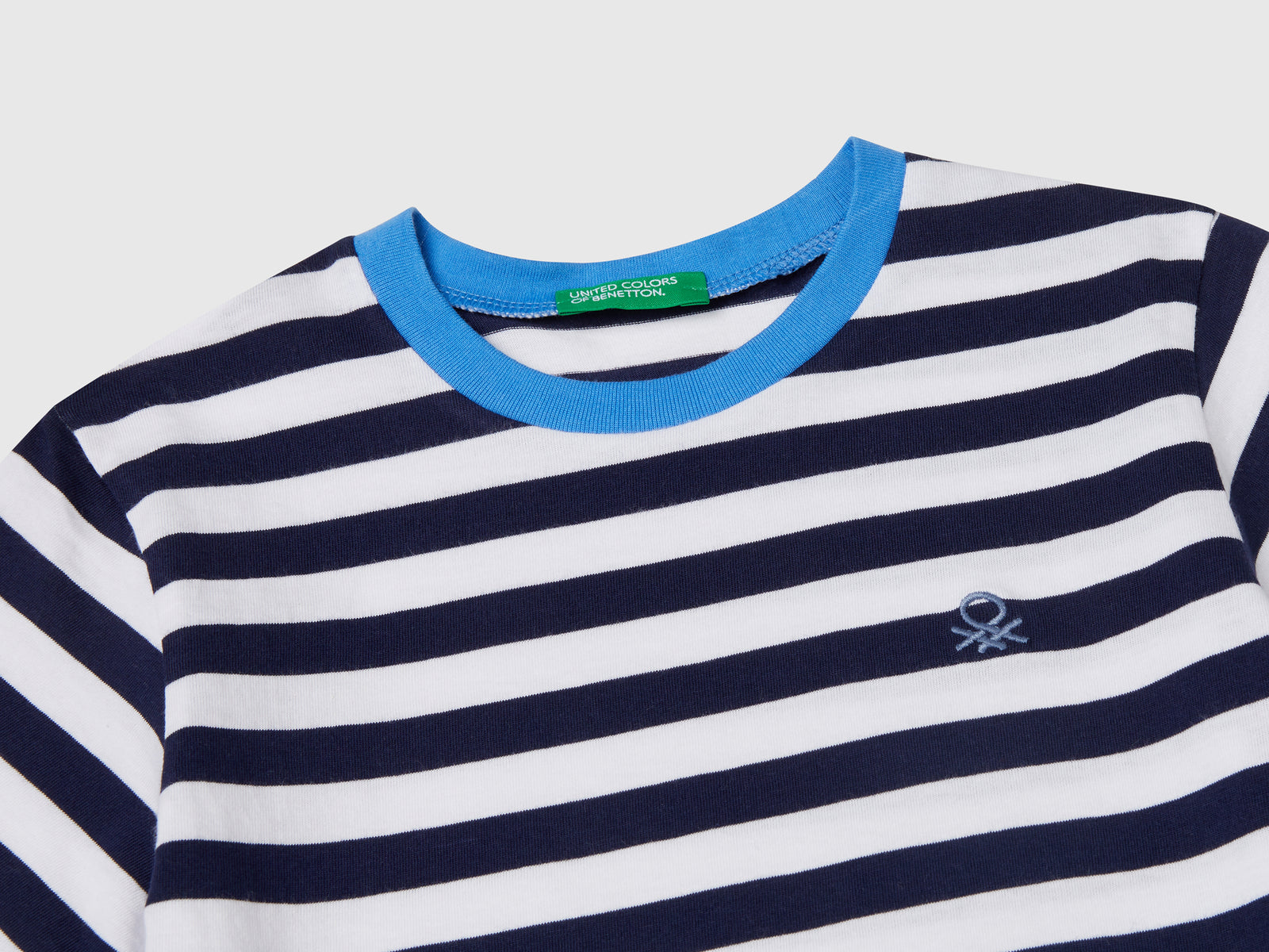 Maglietta a righe 100% cotone da bimbo blu scuro 3 | Benetton Outlet