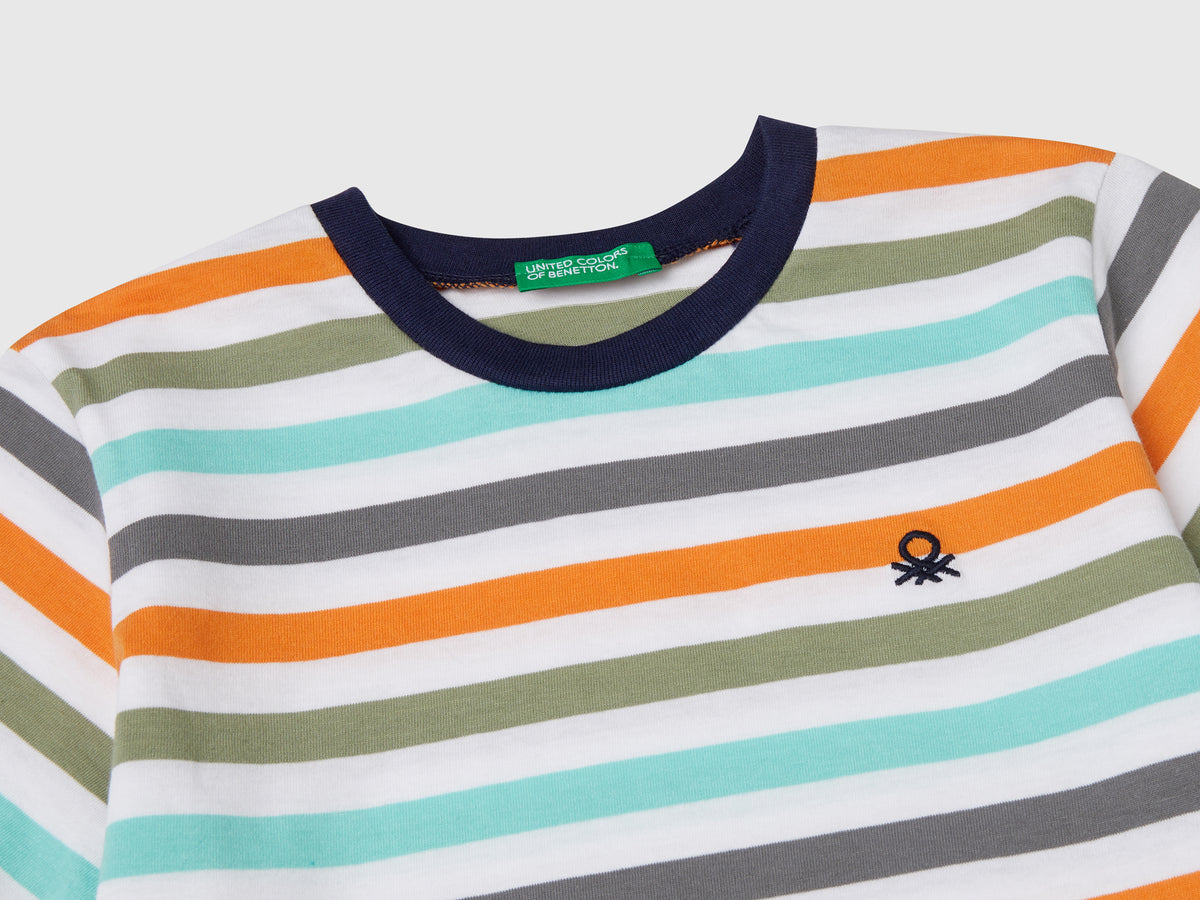 Maglietta a righe 100% cotone